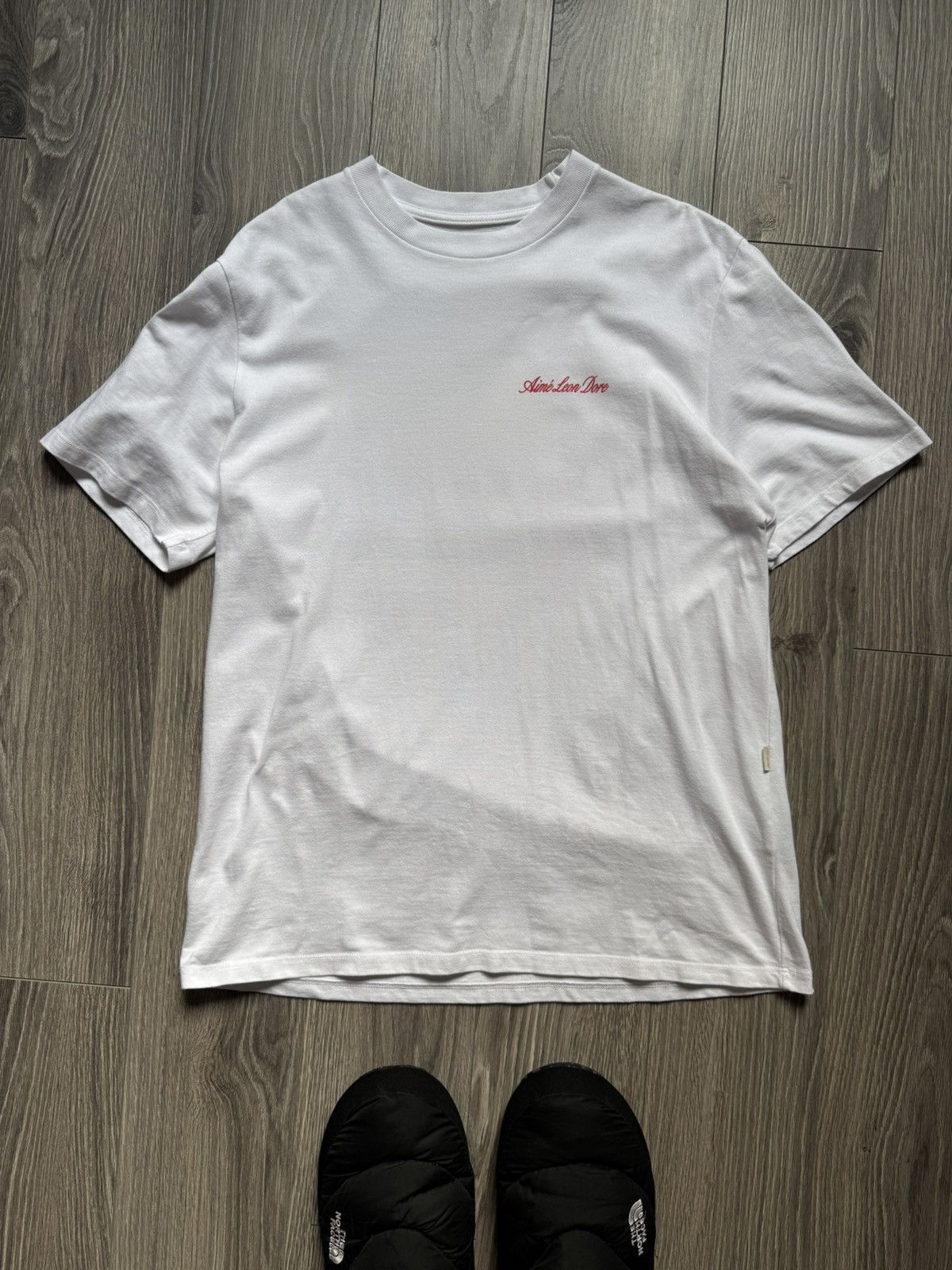 Aime Leon Dore Aime Leon Dore White Graphic T Shirt Large Papou Grandfather Size L / US 10 / IT 46 - 2 Thumbnail