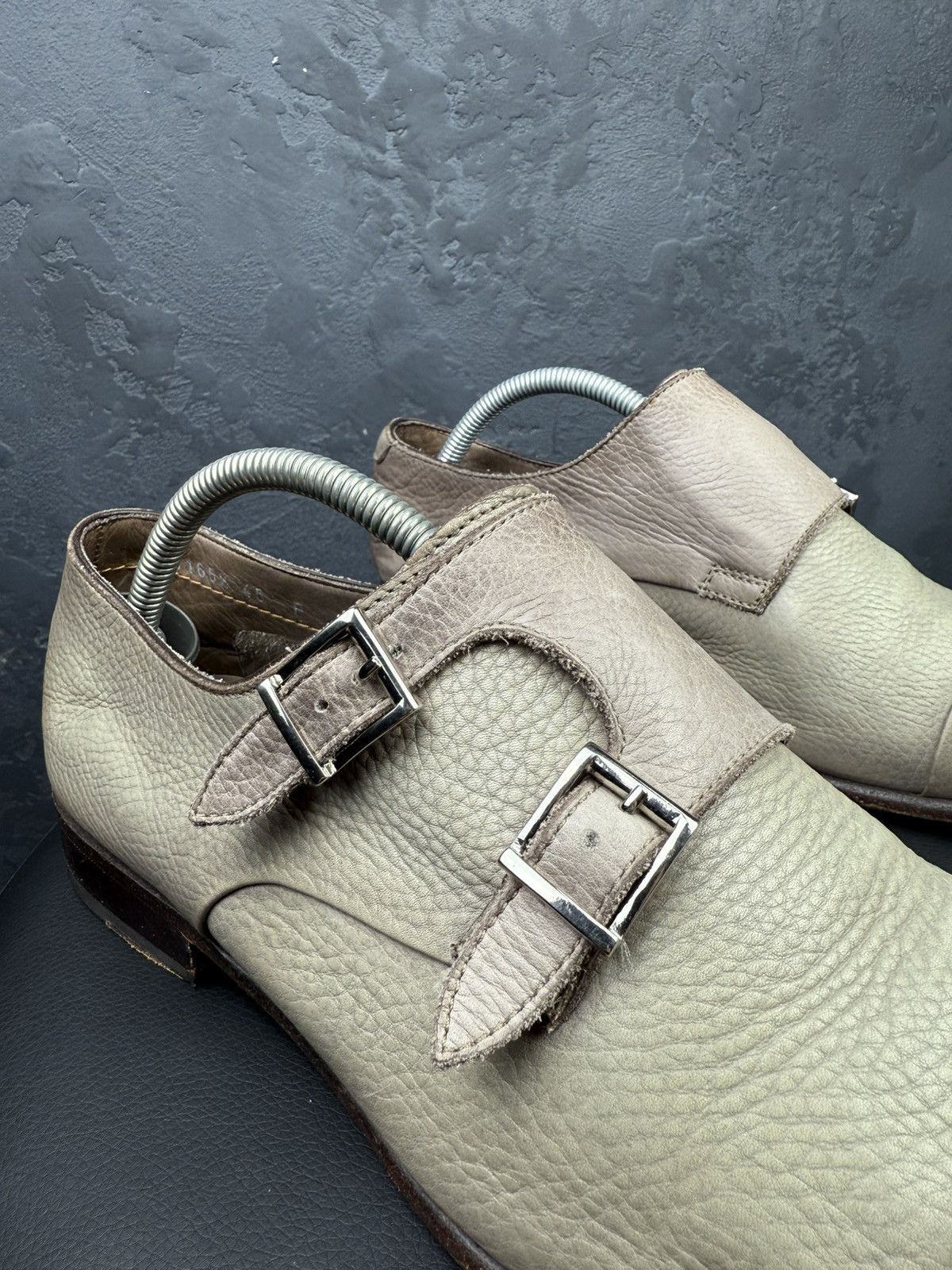 Santoni Santoni Men's Leather Double Monk Strap Shoes Size 8 Size US 8 / EU 41 - 8 Thumbnail