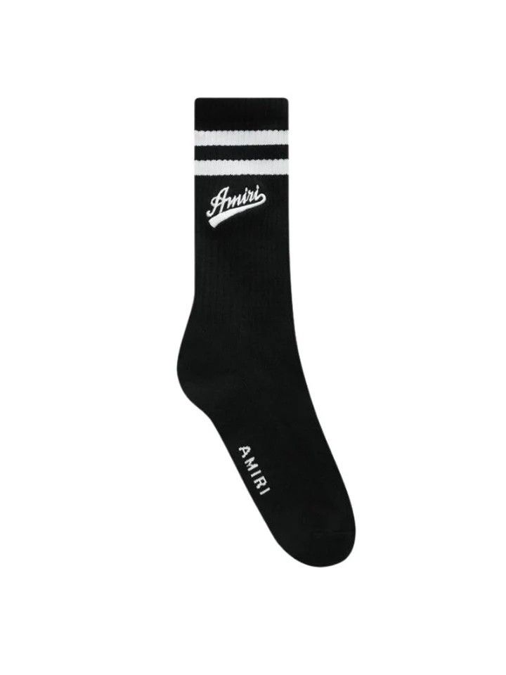 Amiri Amiri Varsity Script Socks in Black Size 42 - 1 Thumbnail