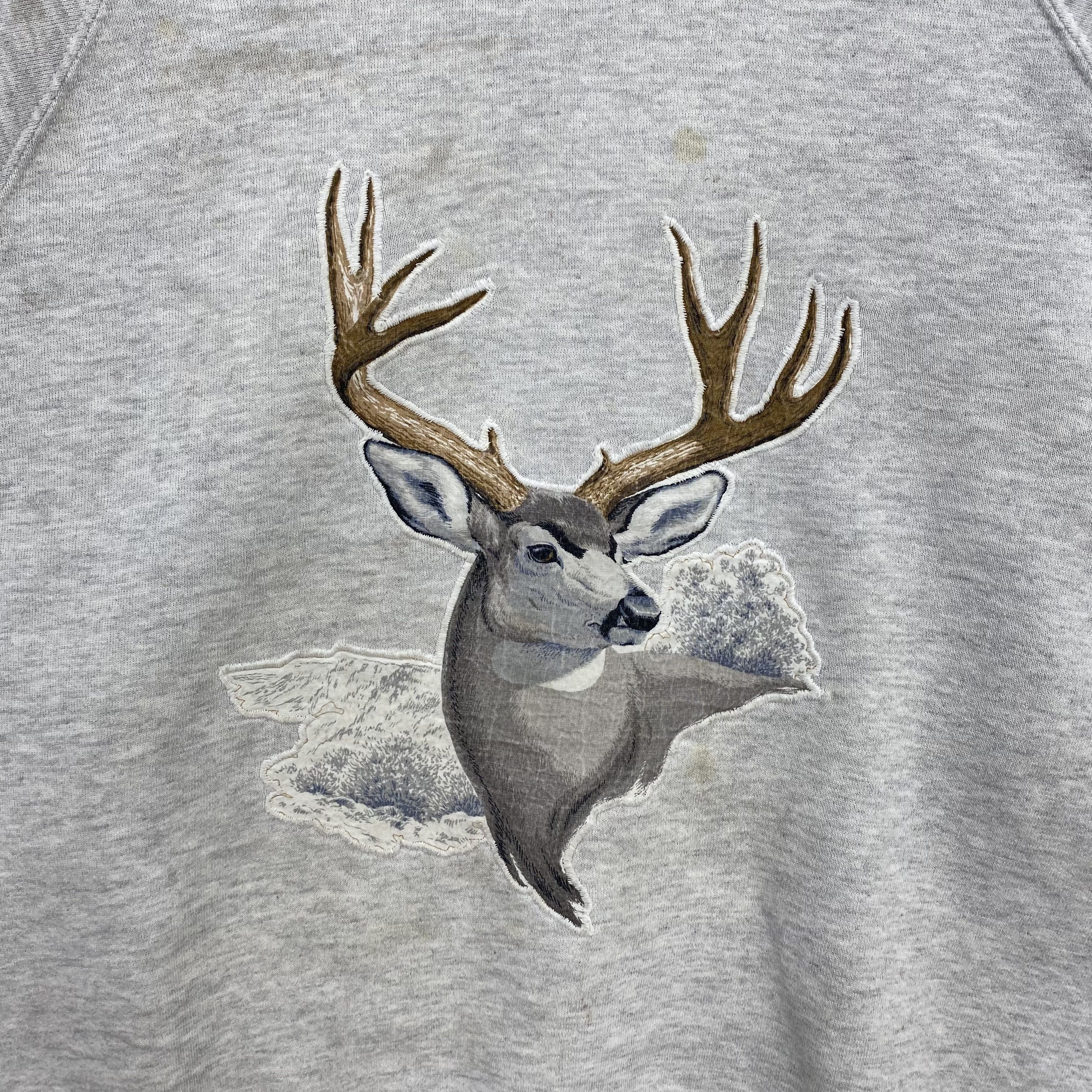 Vintage Vintage 90s Deer Hunting Sweatshirt Wildlife Forest Jumper Size US XL / EU 56 / 4 - 4 Thumbnail