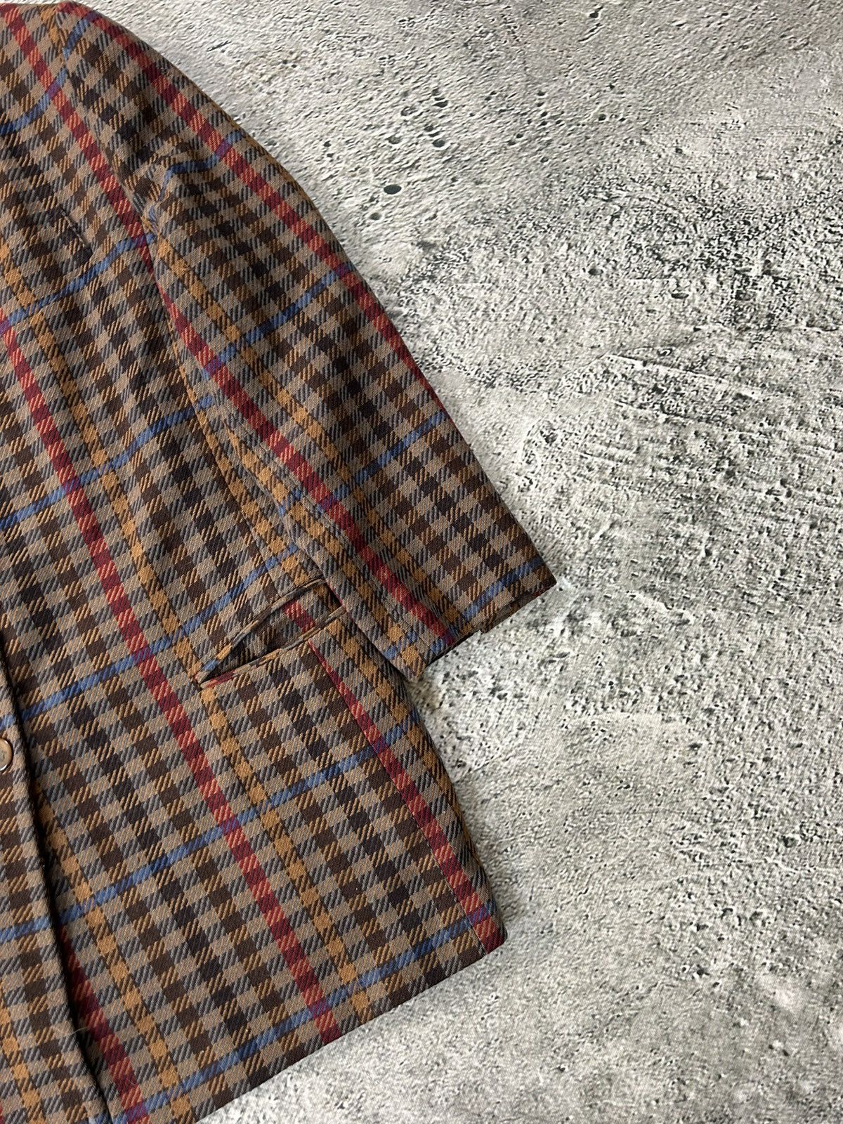 Karl Lagerfeld Karl Lagerfeld blazer vintage wool brown checkered Size 48R - 4 Thumbnail