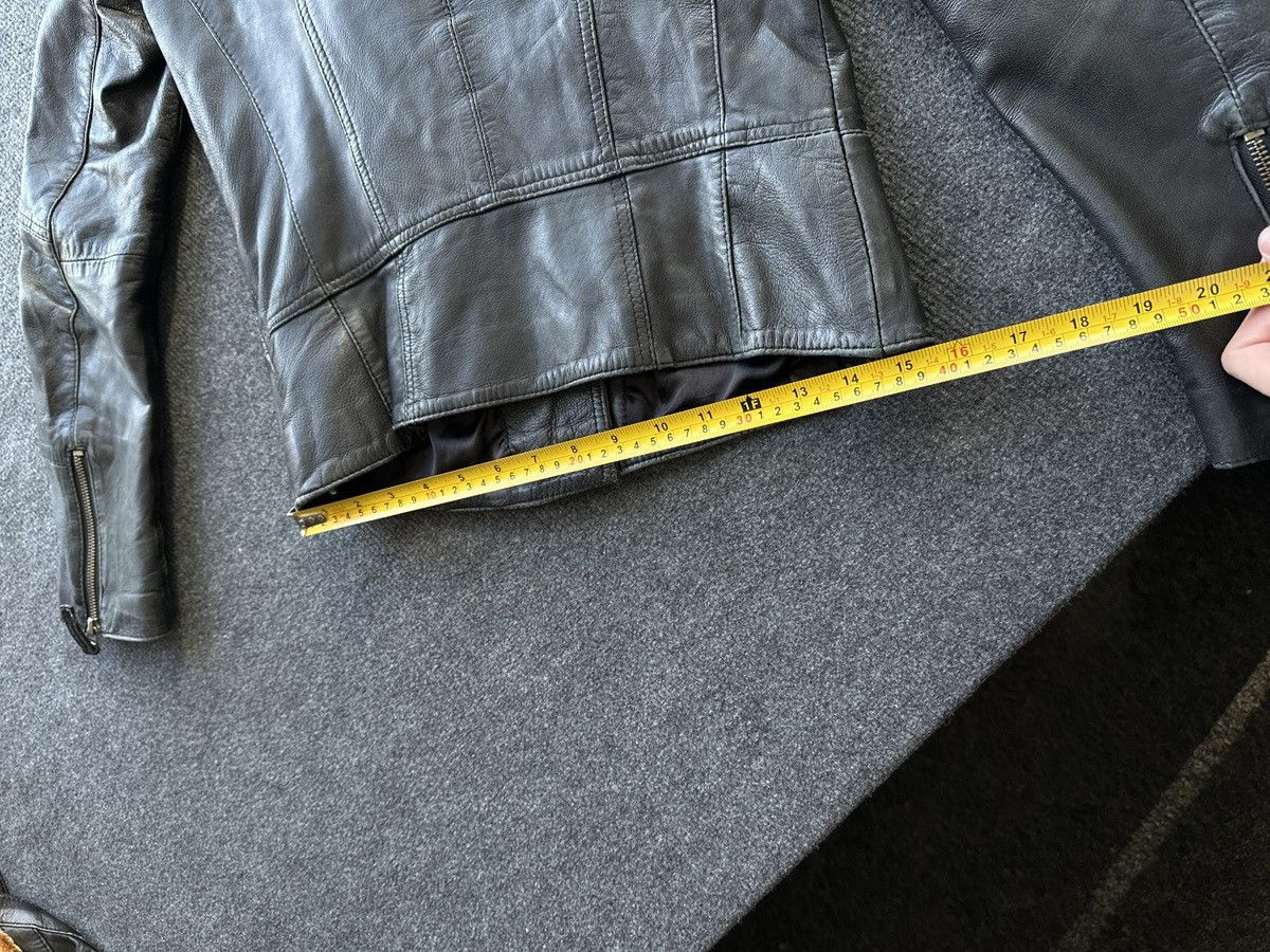 Leather 🚨 LEATHER WOMEN OPIUM MULTIPOCKET JACKET ZIP AVANT GARDE Size S / US 4 / IT 40 - 18 Thumbnail