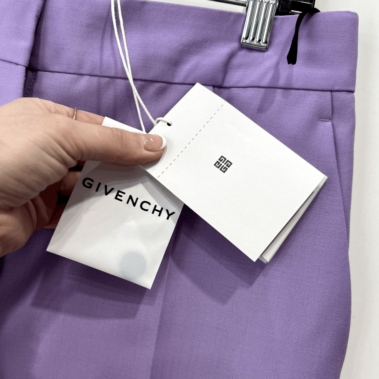 Givenchy NWT $3,975 FW21 RUNWAY Lilac Padlock Jacket Pant Suit Set Size 27" / US 4 / IT 40 - 13 Thumbnail