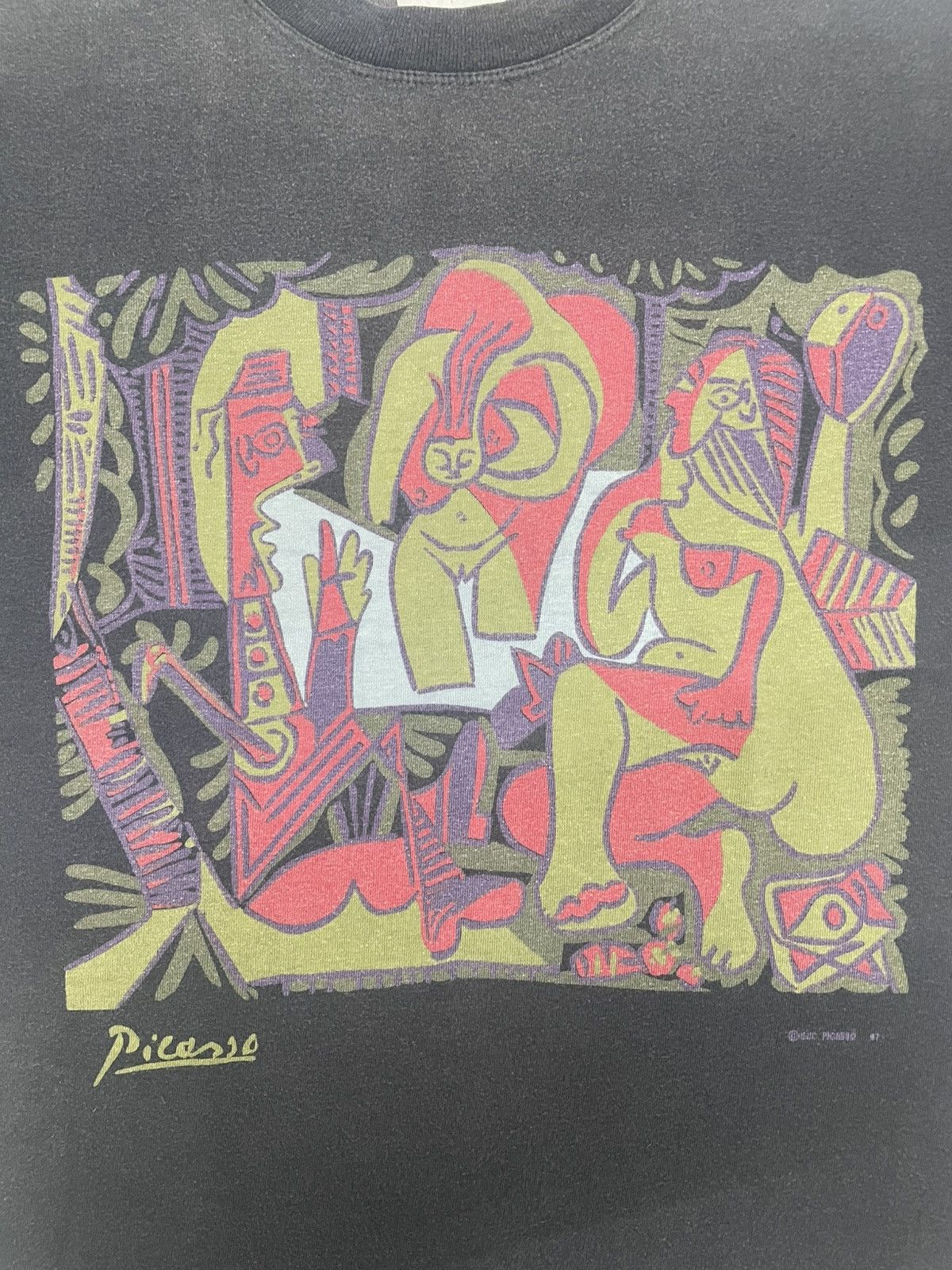 POP MAGAZINE × Vintage Vintage 90s PICASSO Sunfaded T-shirt Size US M / EU 48-50 / 2 - 5 Thumbnail