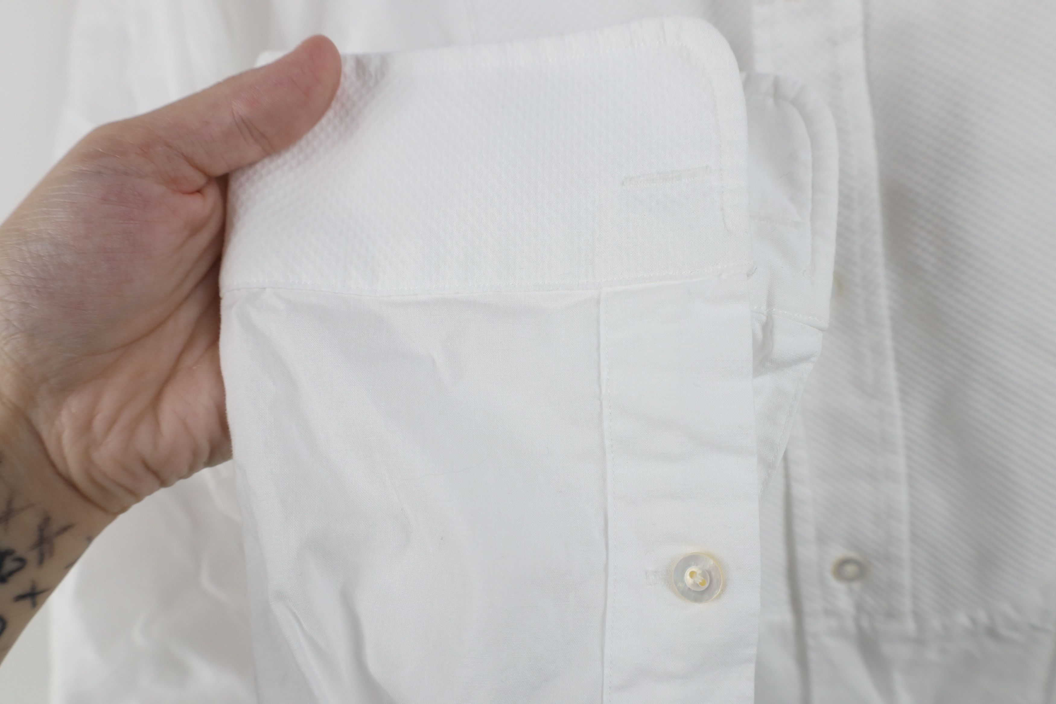 Ralph Lauren Vintage 90s Ralph Lauren Tuxedo Button Dress Shirt White Size US L / EU 52-54 / 3 - 8 Thumbnail