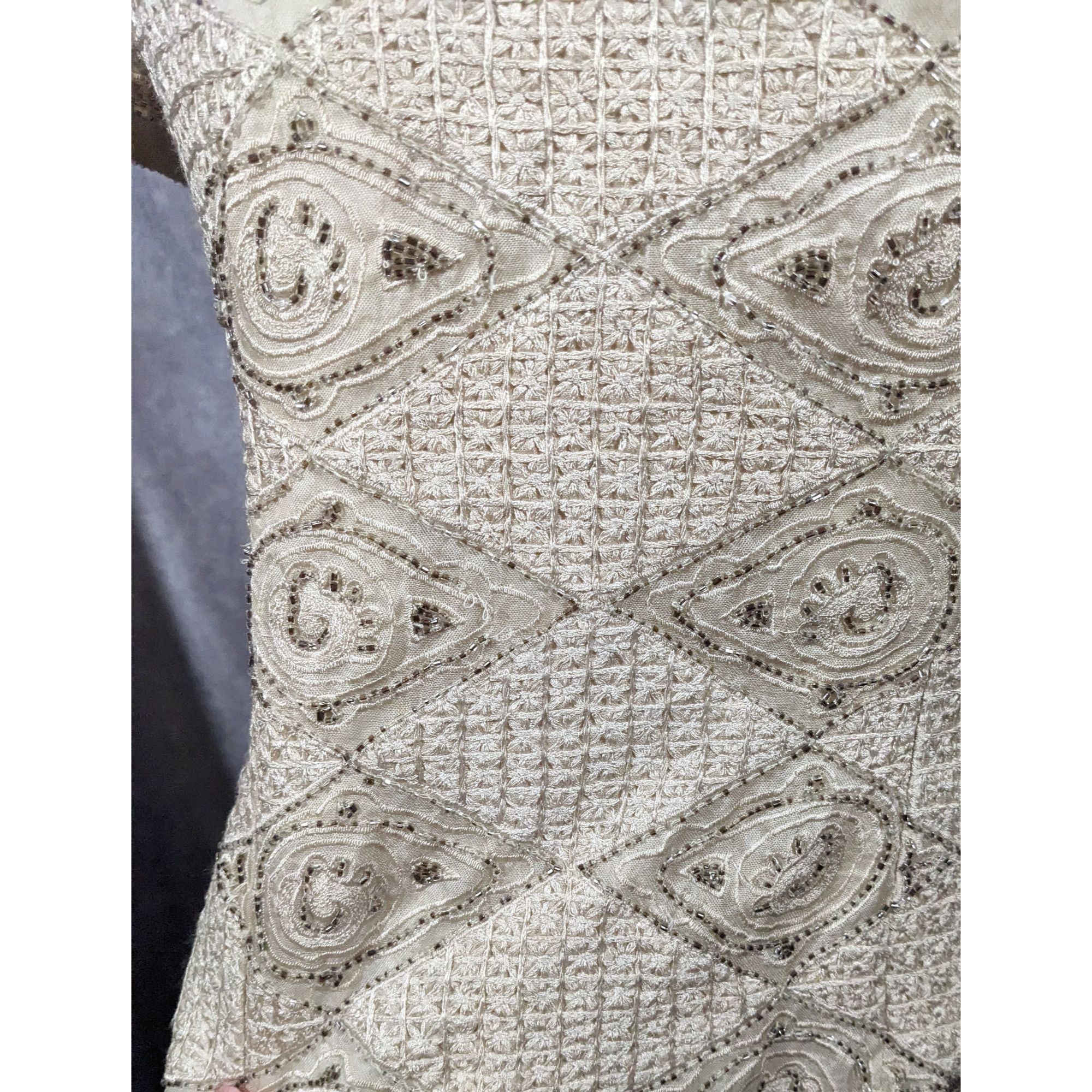 Oleg Cassini Vintage BlackTie By Oleg Cassini Silk Beaded Top Size Large Size L / US 10 / IT 46 - 11 Thumbnail