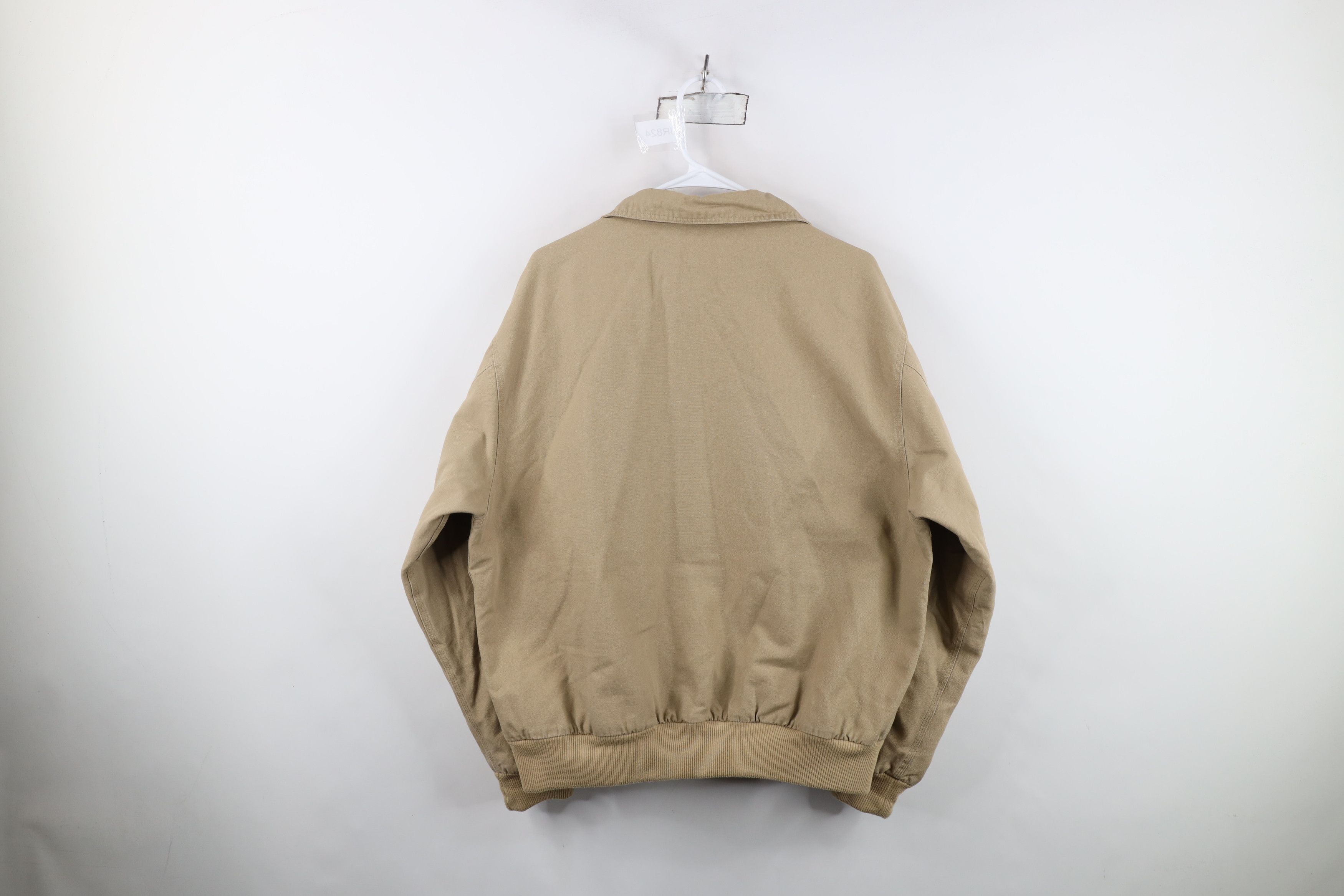 Vintage Vintage 90s Y2K Streetwear Full Zip Bomber Jacket Beige Size US M / EU 48-50 / 2 - 11 Thumbnail