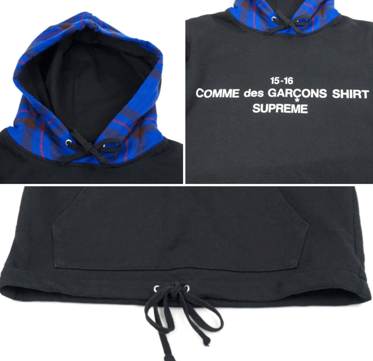 Comme des Garcons SHIRT × Supreme Supreme CDG 15AW Hooded Sweatshirt Size US S / EU 44-46 / 1 - 6 Thumbnail