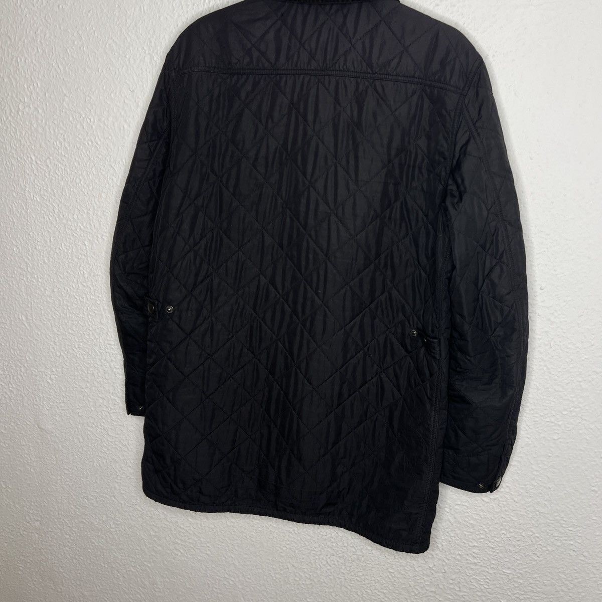 Barbour × Designer × Vintage Barbour Black Quilted Jacket Barnes Parka Coat Logo Size US M / EU 48-50 / 2 - 8 Thumbnail