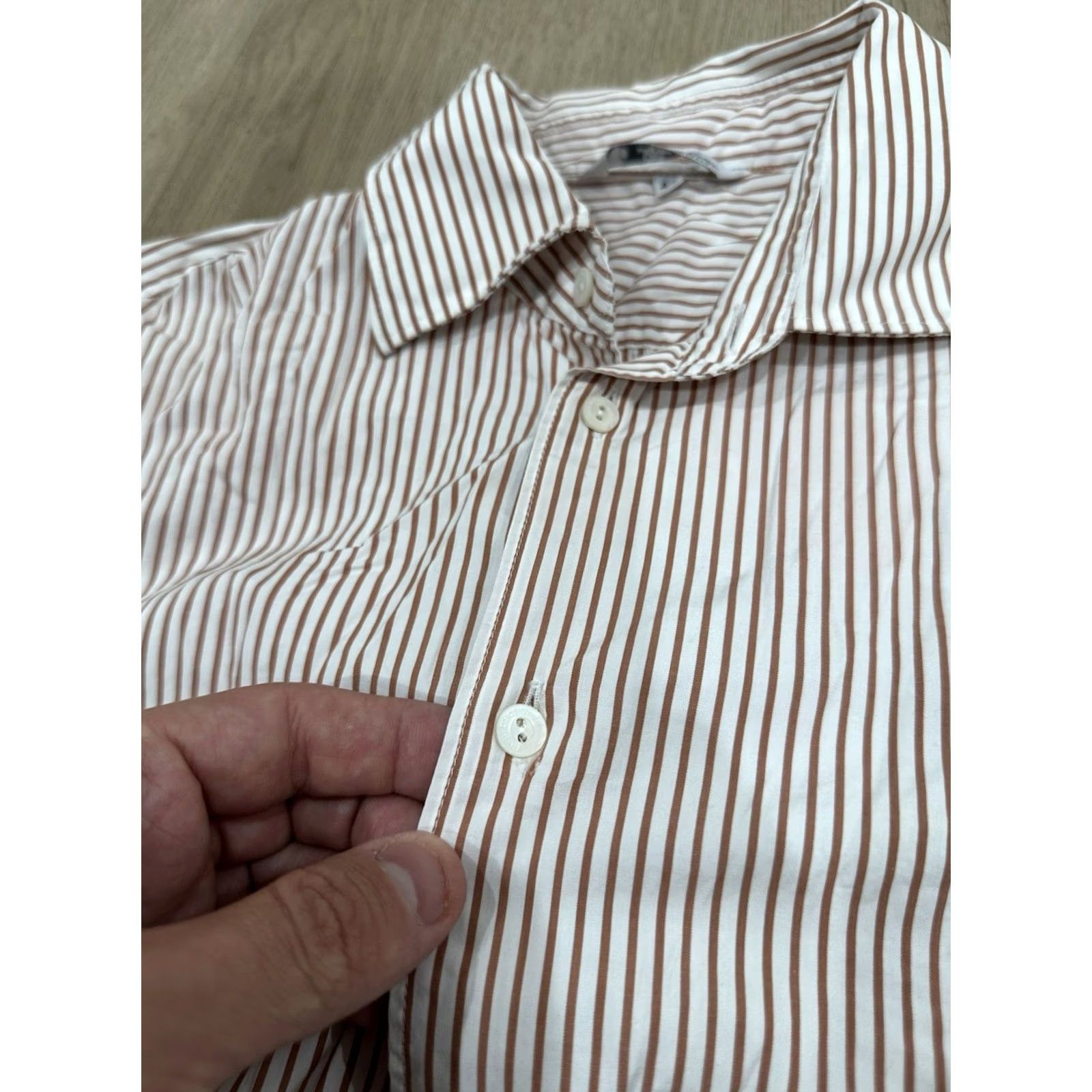 Loro Piana LORO PIAN A Womens Striped Cotton Button Down Shirt Shirt 44 Multicolor Twill Casual Business Womens Size M / US 6-8 / IT 42-44 - 7 Thumbnail