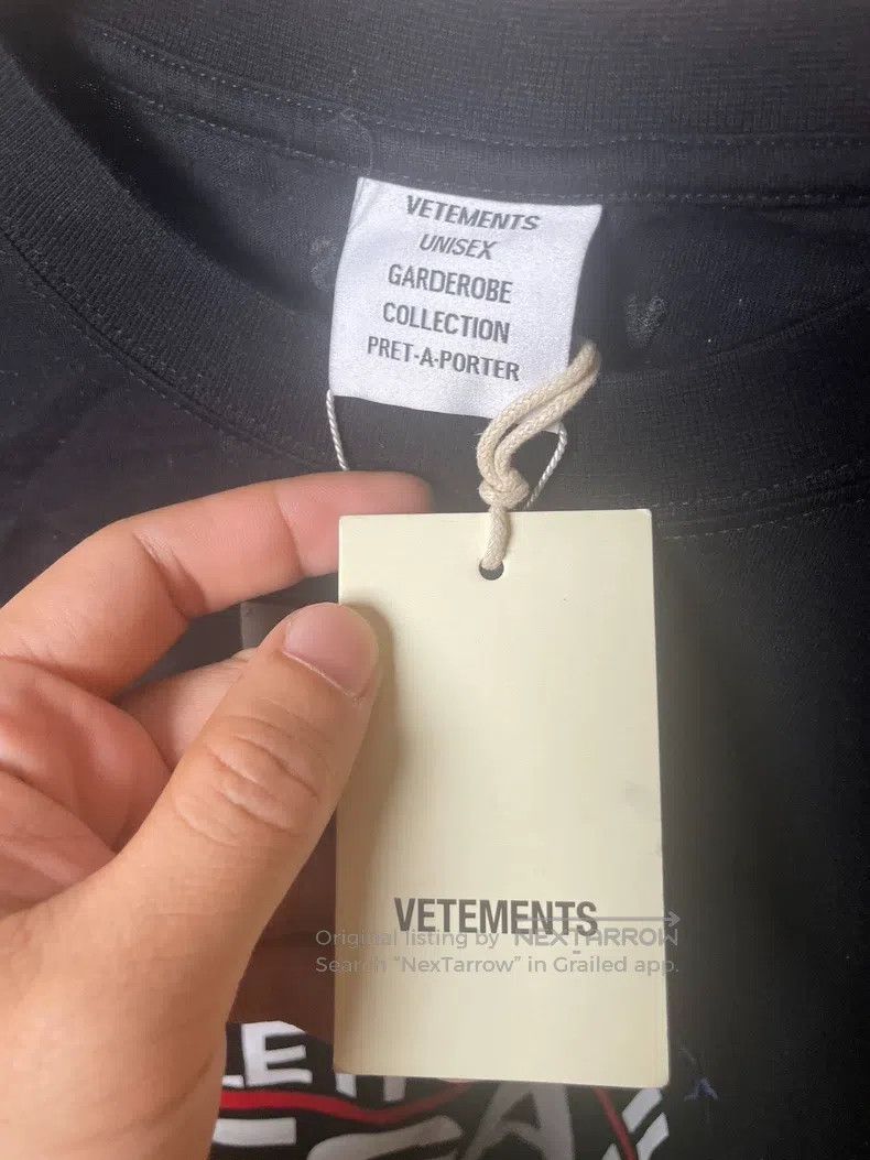 Vetements Vetements Branded Printed T-Shirt S Size Size US S / EU 44-46 / 1 - 2 Thumbnail
