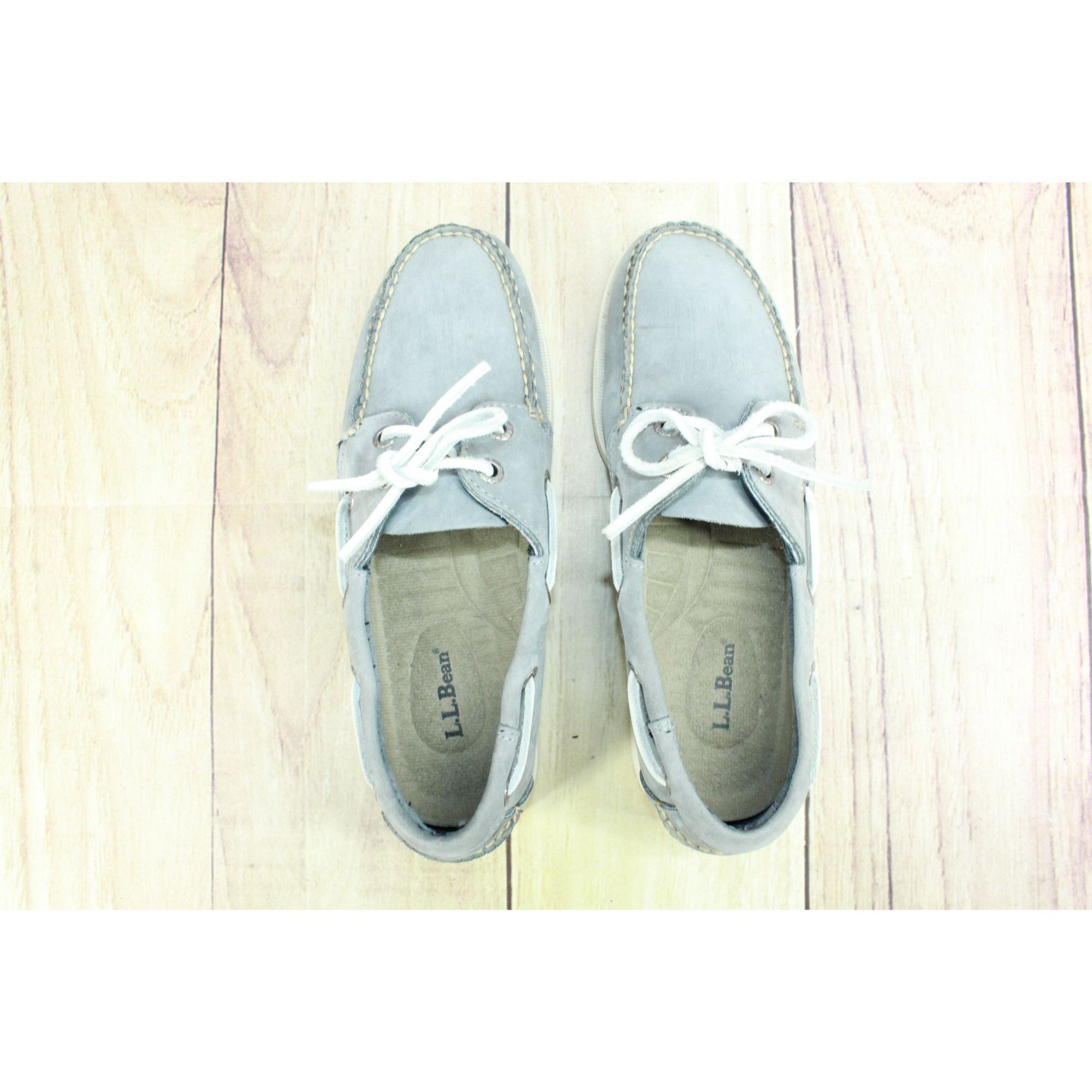 L.L. Bean LL Bean Light Blue Leather Slip-On Boat Loafers Size US 7.5 / EU 40-41 - 7 Thumbnail