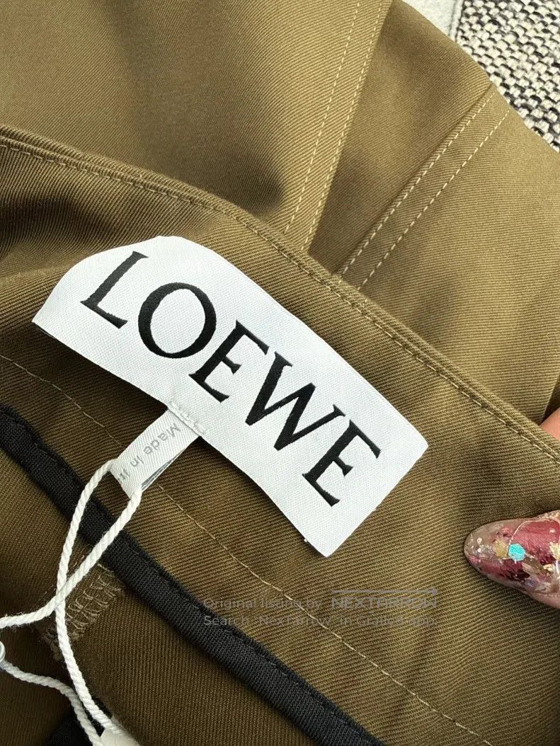 Loewe Loewe Khaki Green Straight Leg Long Pants Size 42" / US 20 - 6 Thumbnail