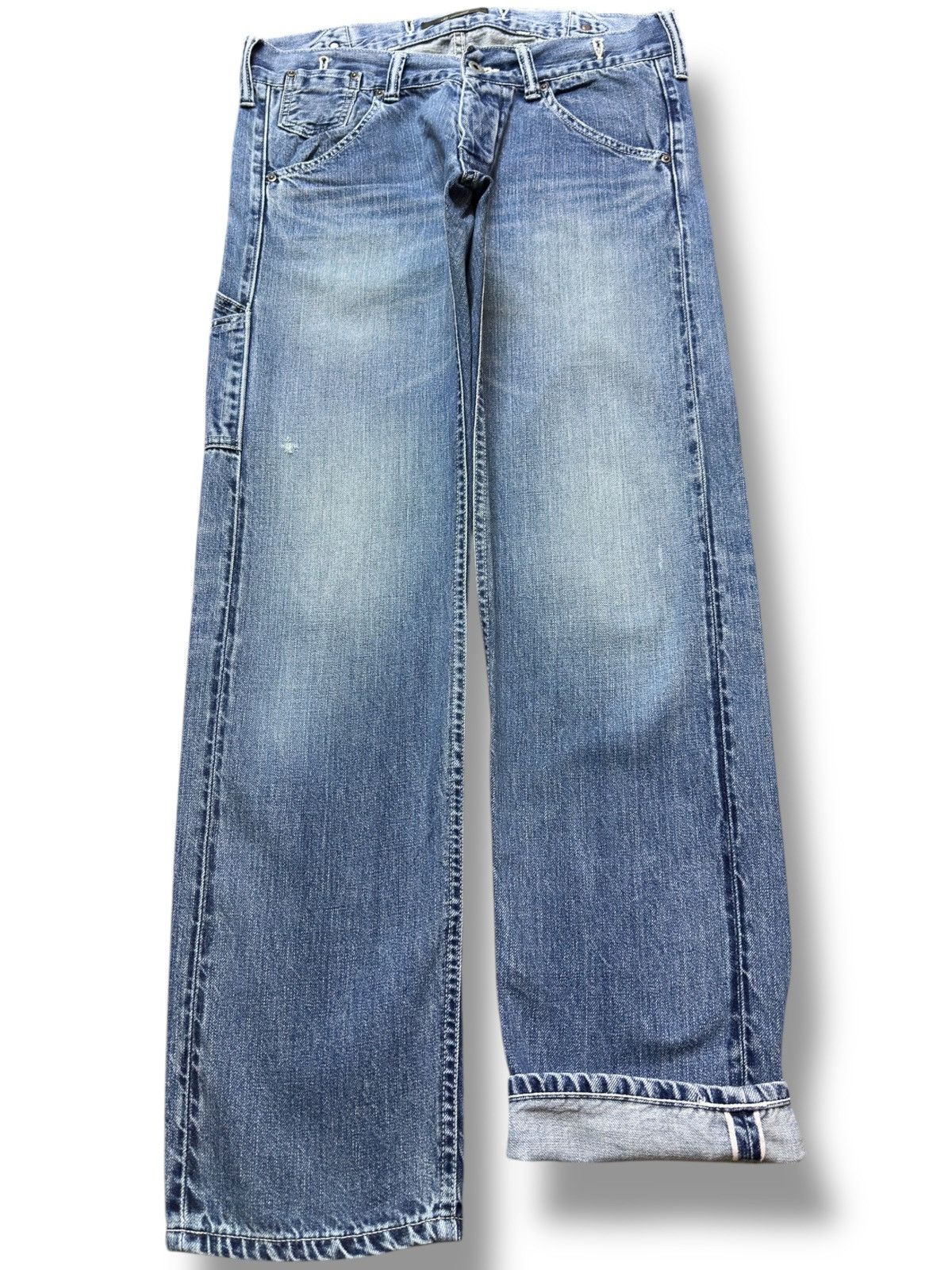 Johnbull Vintage Johbull Selvedge Carpenter Buckle Back Denim Size US 32 / EU 48 - 1 Thumbnail