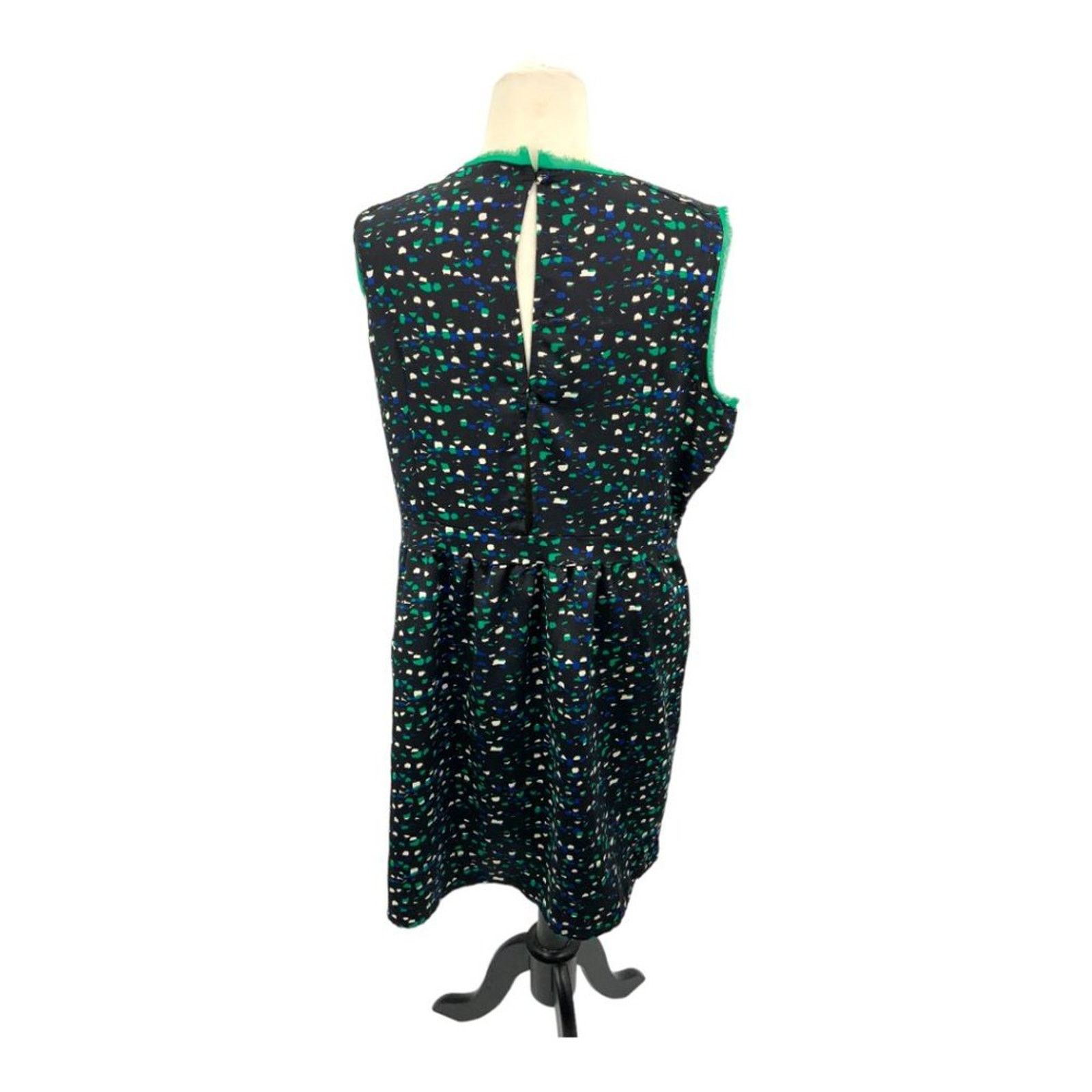 Other I Heart Ronson Black Green Printed Dress w/ Pockets Size 16 Size XXL / US 16-18 / IT 52-54 - 8 Thumbnail