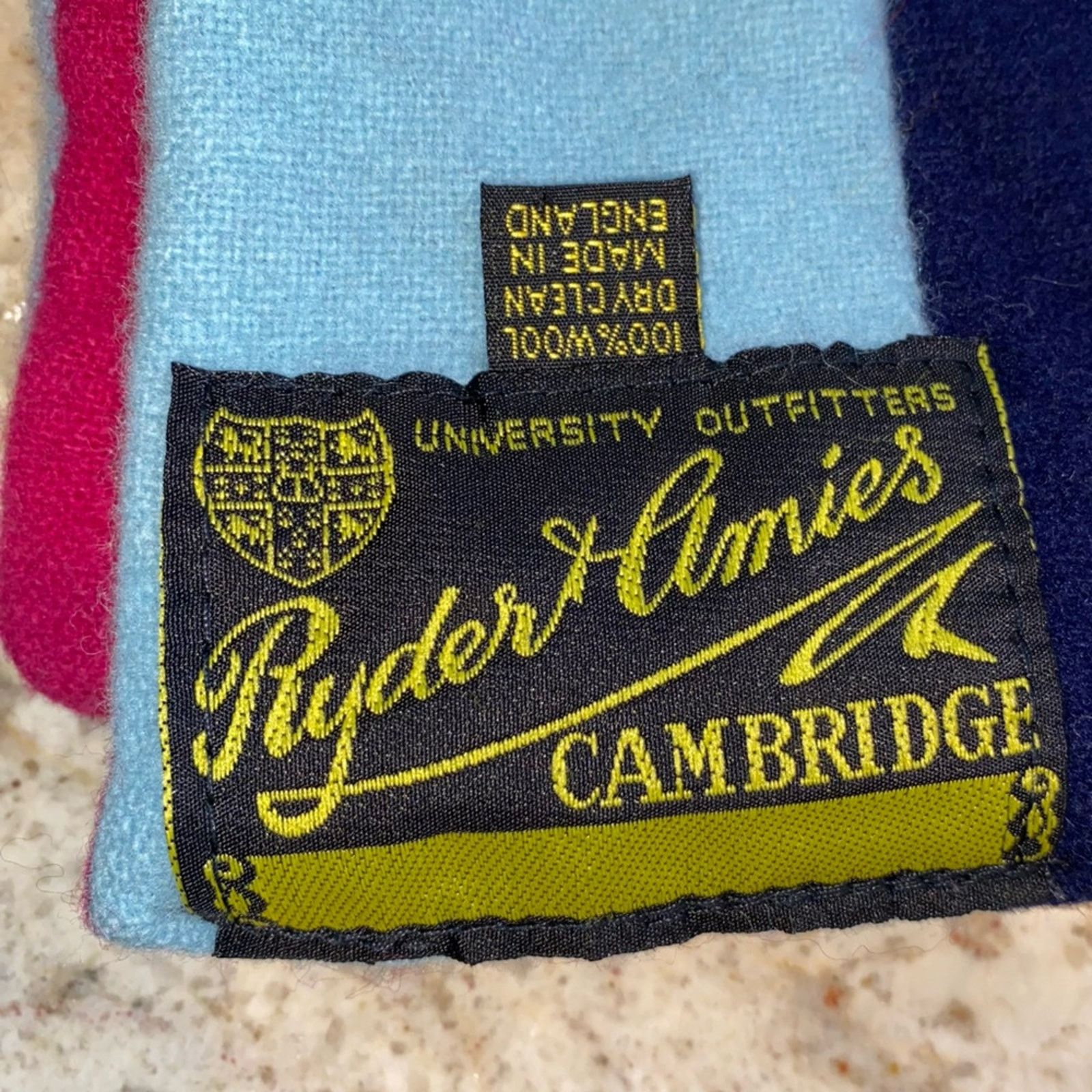 Hardy Amies Vtg Ryder & Amies Cambridge Corpus Christi Wool Scarf Size ONE SIZE - 3 Thumbnail