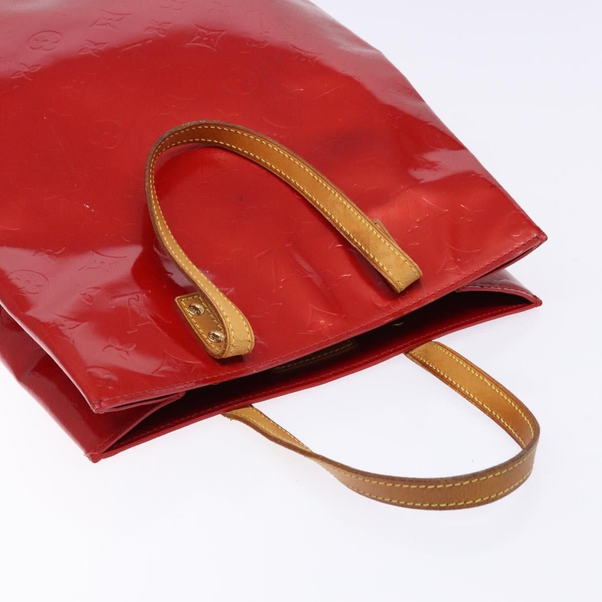 Louis Vuitton LOUIS VUITTON Monogram Vernis Reade MM Hand Bag Red Rouge Size ONE SIZE - 6 Thumbnail
