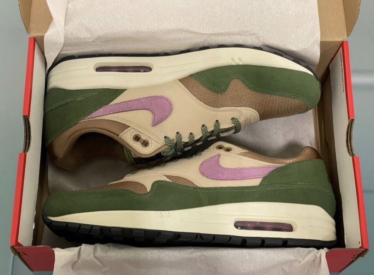Nike Nike Air Max 1 Treeline Light Bordeax Dark Driftwood Sz 12 Size US 12 / EU 45 - 3 Thumbnail
