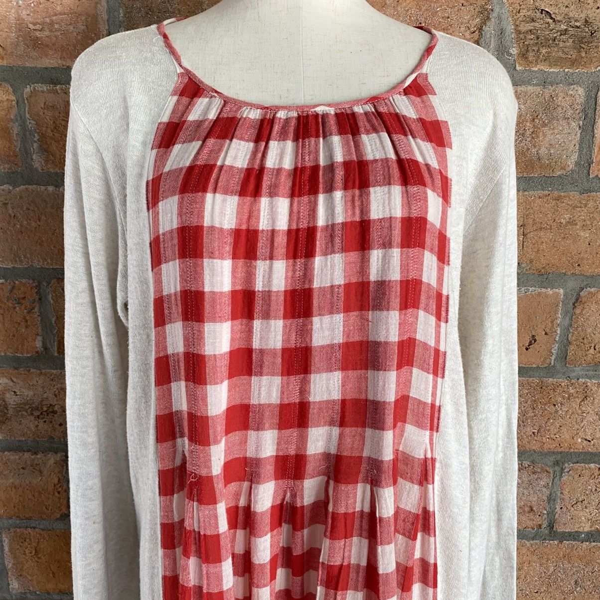 45rpm Red Gingham Panel Long-Sleeve Dress Size XS / US 0-2 / IT 36-38 - 21 Thumbnail