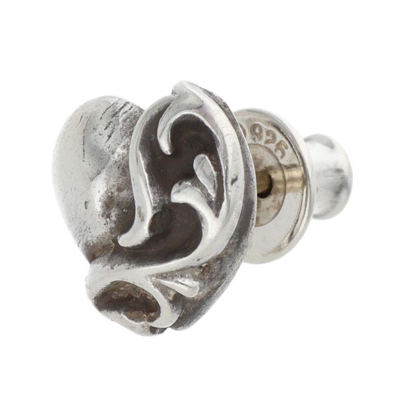 Chrome Hearts Chrome Hearts Heart Stud Silver Earring Size ONE SIZE - 1 Thumbnail