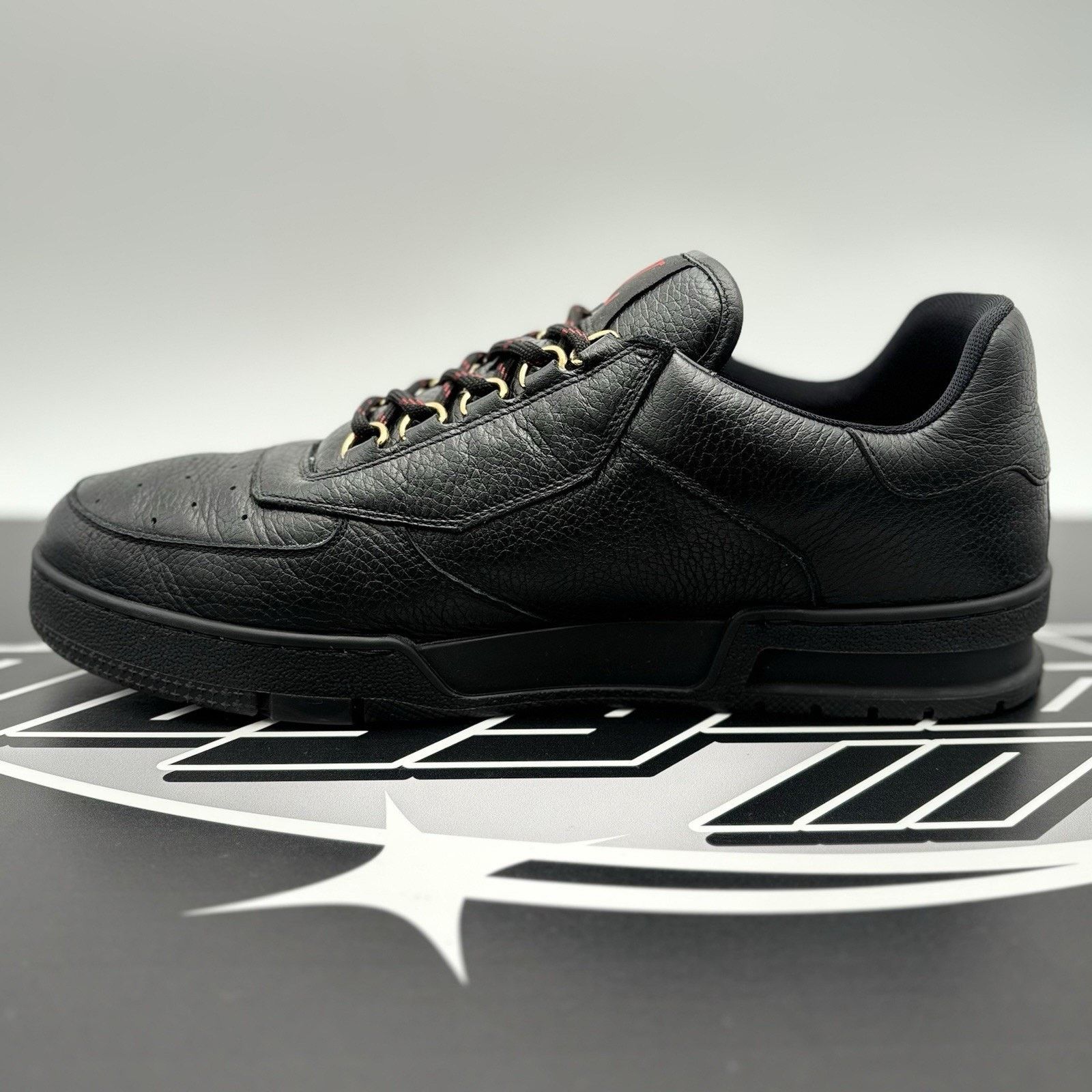 Louis Vuitton Louis Vuitton Hardware Calfskin Trainer ‘ Black, Gold ‘ Size US 10.5 / EU 43-44 - 4 Thumbnail