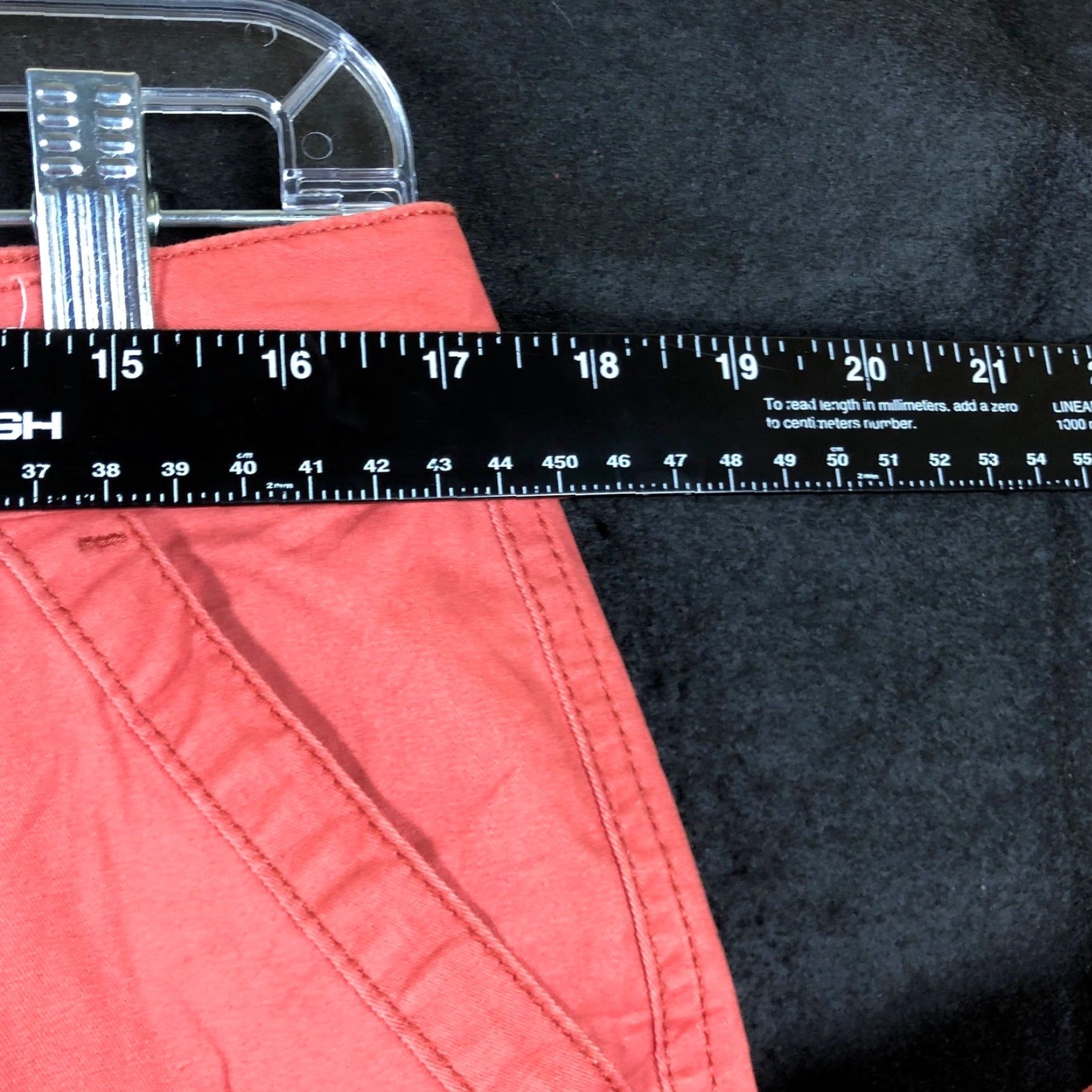 Vintage Papaya Womens Pants Blush Red High Rise Chino Straight Leg Stretch 14 Size 36" / US 14 / IT 50 - 6 Thumbnail