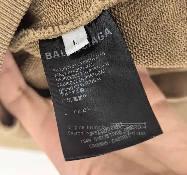 Balenciaga Balenciaga Khaki Crown and Wheat Lettering Hoodie Size US L / EU 52-54 / 3 - 3 Thumbnail