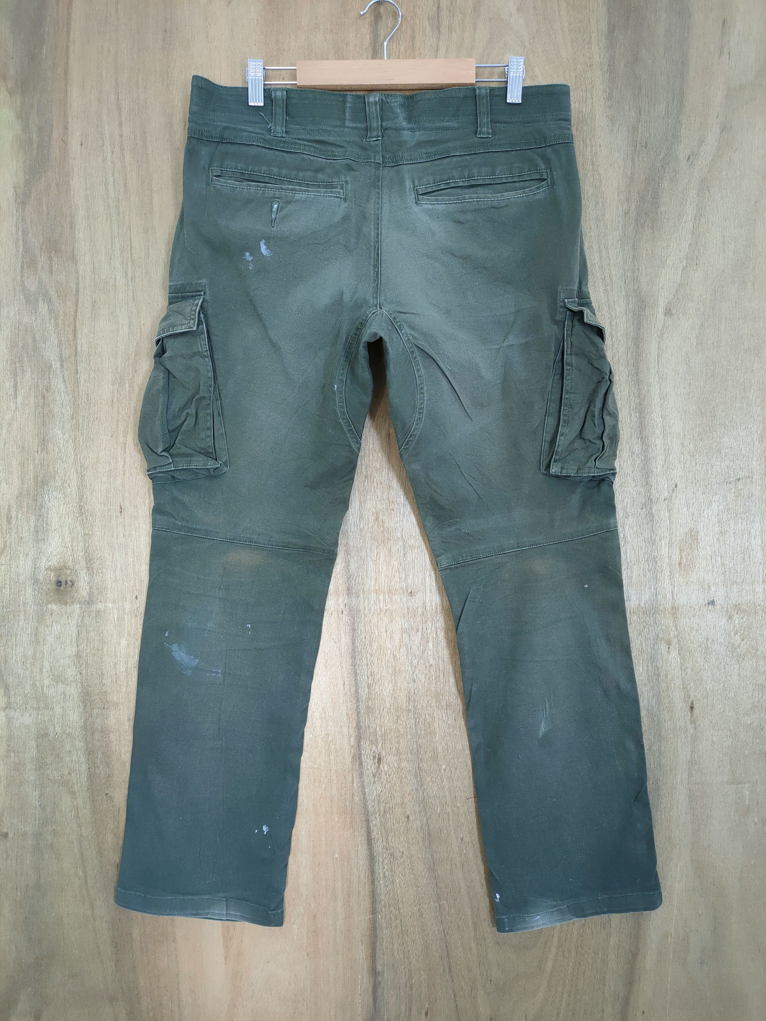 Japanese Brand VINTAGE GRIDE FADED GREEN CARGO PANTS Size US 33 - 6 Thumbnail