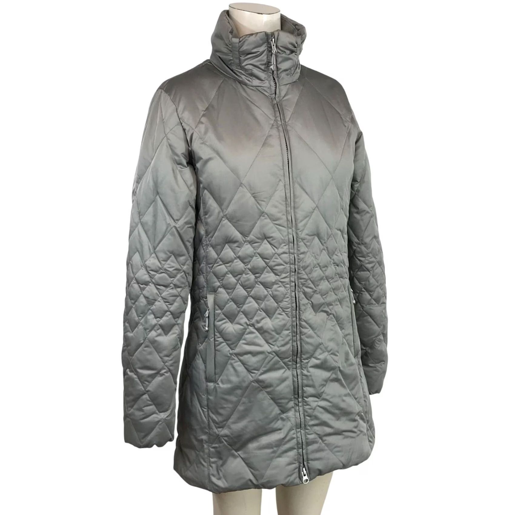 Eddie Bauer EDDIE BAUER WOMENS SMALL GRAY DOWN COAT PARKA FULL ZIP DUSTER Size S / US 4 / IT 40 - 2 Thumbnail