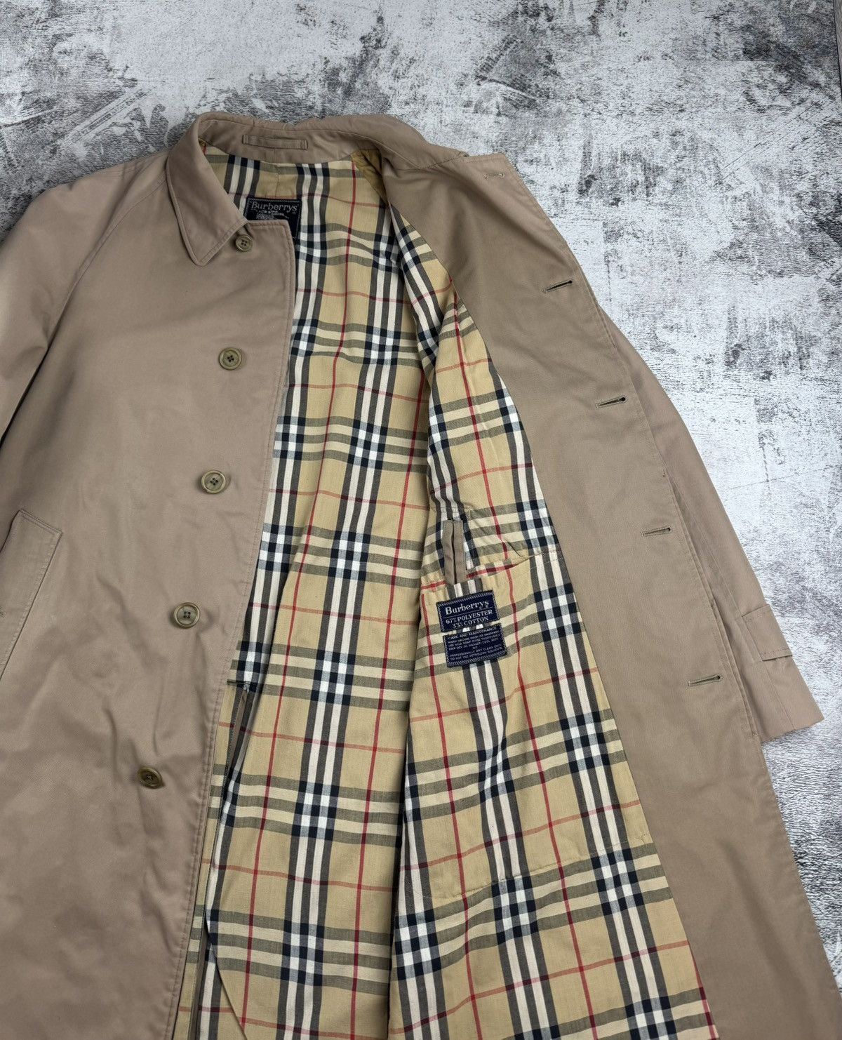 Burberry Burberrys 52 Large Nova Check 90S Trench Coat Jacket Blazer Size US L / EU 52-54 / 3 - 5 Thumbnail