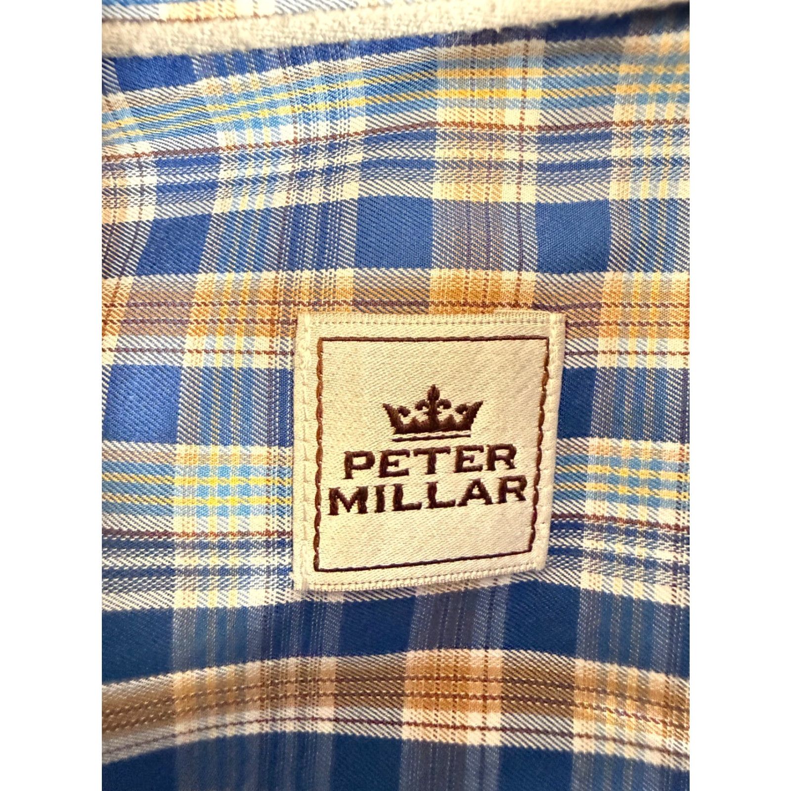 Peter Millar Peter Millar Shirt Mens L Blue Orange Plaid Button Down Long Sleeve Classic Size US L / EU 52-54 / 3 - 6 Thumbnail