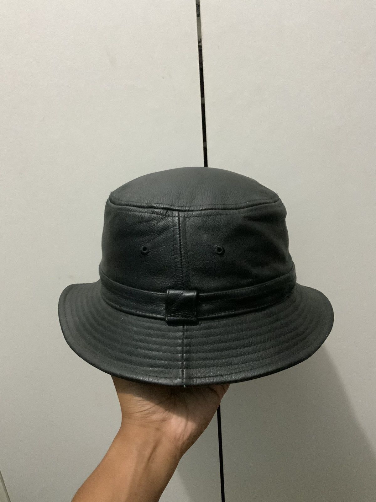 Hat Club Genuine Leather Black Hat Size ONE SIZE - 4 Thumbnail