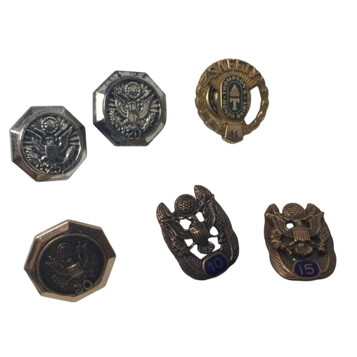 Other Vintage Military US Army Eagle Service Pins and 1 Thompson's Size ONE SIZE - 1 Thumbnail