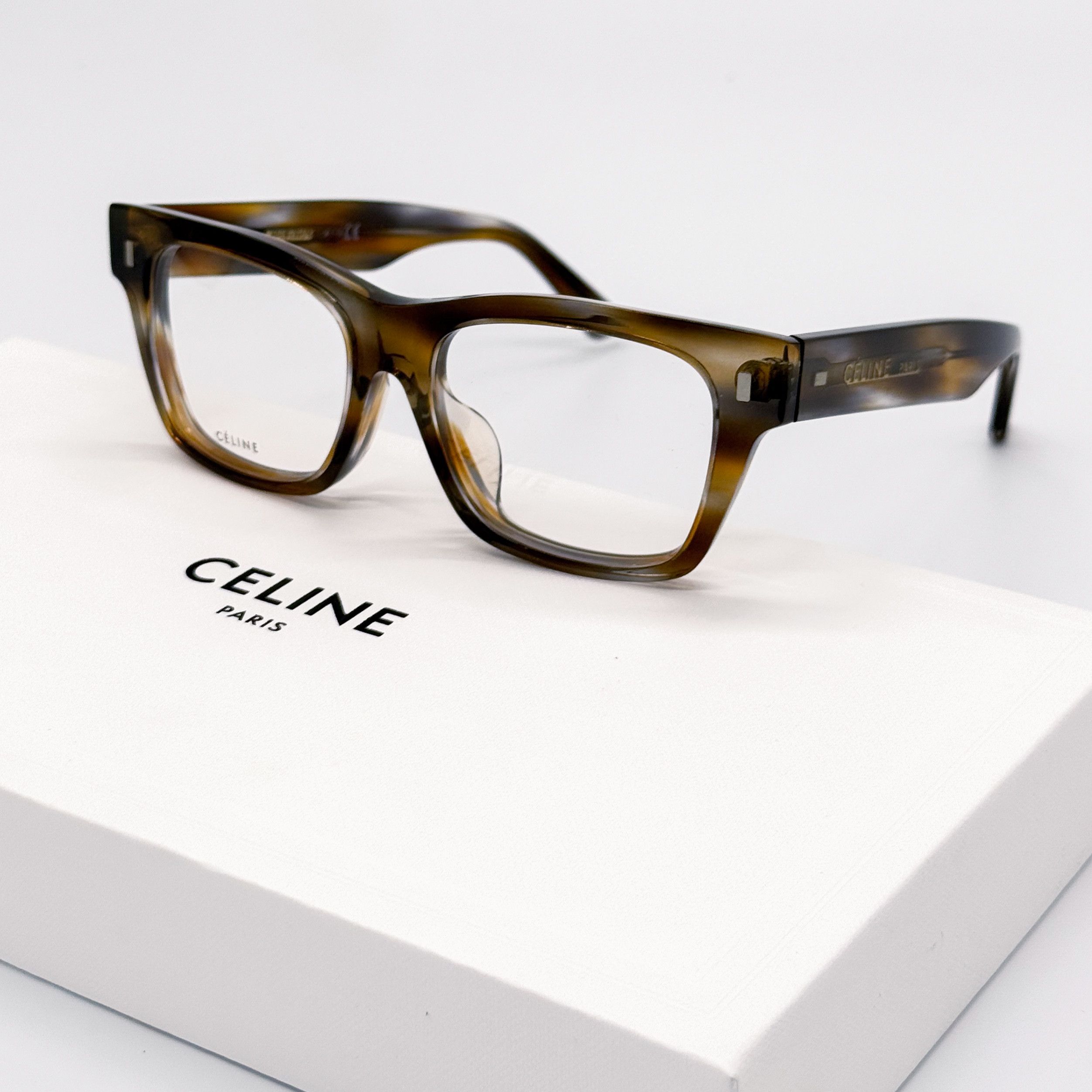 Celine CL50100I 045 Eyeglasses Shiny Hazelnut 54mm Geometric Frame Celine NEW CELINE CL50100I 045 WOMEN EYEGLASSES CELINE | Grailed main image 2
