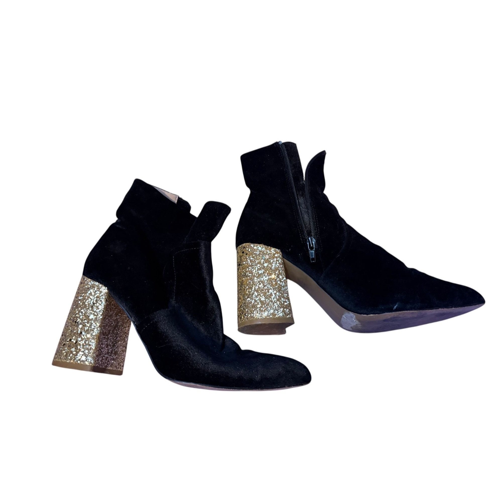 Betsey Johnson Betsey Johnson “Kacey” Velvet Ankle Booties – Size 9.5 Size US 9.5 / IT 39.5 - 3 Thumbnail