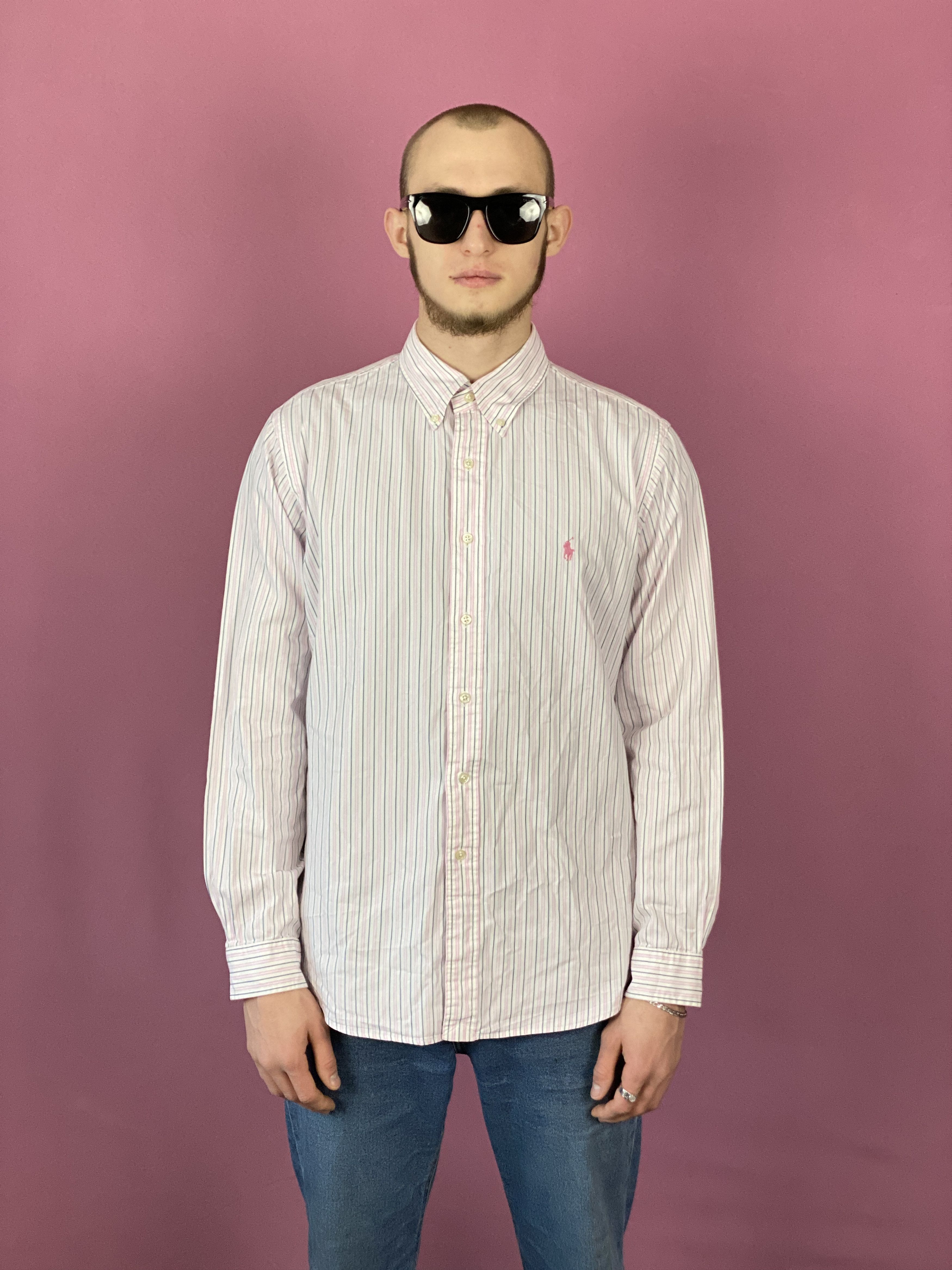 Polo Ralph Lauren × Vintage Polo Ralph Lauren Vintage Men's Striped Shirt - L Size US L / EU 52-54 / 3 - 1 Thumbnail