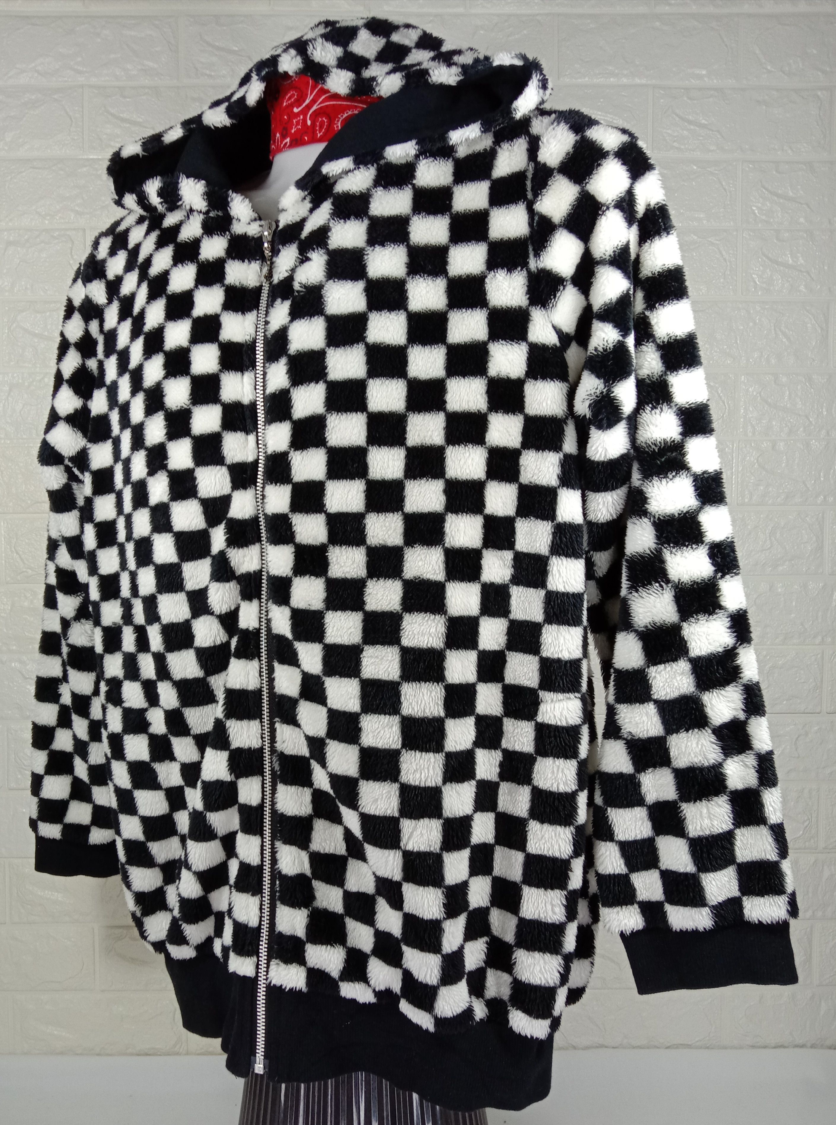 Japanese Brand Vintage Algonquins Checkered Floor Fleece Hoodie Sweatshirt Size US L / EU 52-54 / 3 - 3 Thumbnail