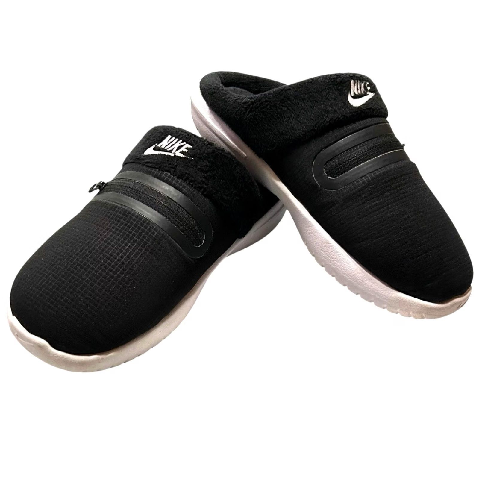 Nike Nike Burrow NA Slippers Slip On Fleece Black & White DJ3131-001 Women Size 6 Slipper, Comfort, Casual, Winter & Fall, Women’s Size M / US 6-8 / IT 42-44 - 2 Thumbnail