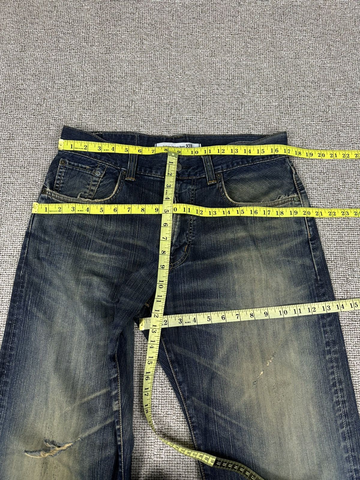 Edwin Edwin 405 XV Vintage Wash Distressed Denim W33 D742 Size US 33 - 10 Thumbnail