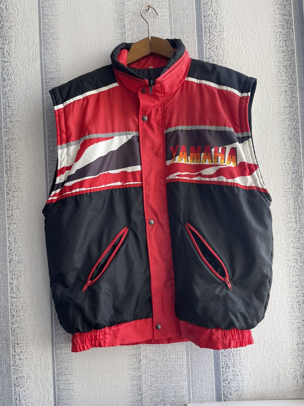 Yamaha Vintage 80s Yamaha Racing 2In1 Nylon Jacket Made In Italy Size US XL / EU 56 / 4 - 16 Thumbnail