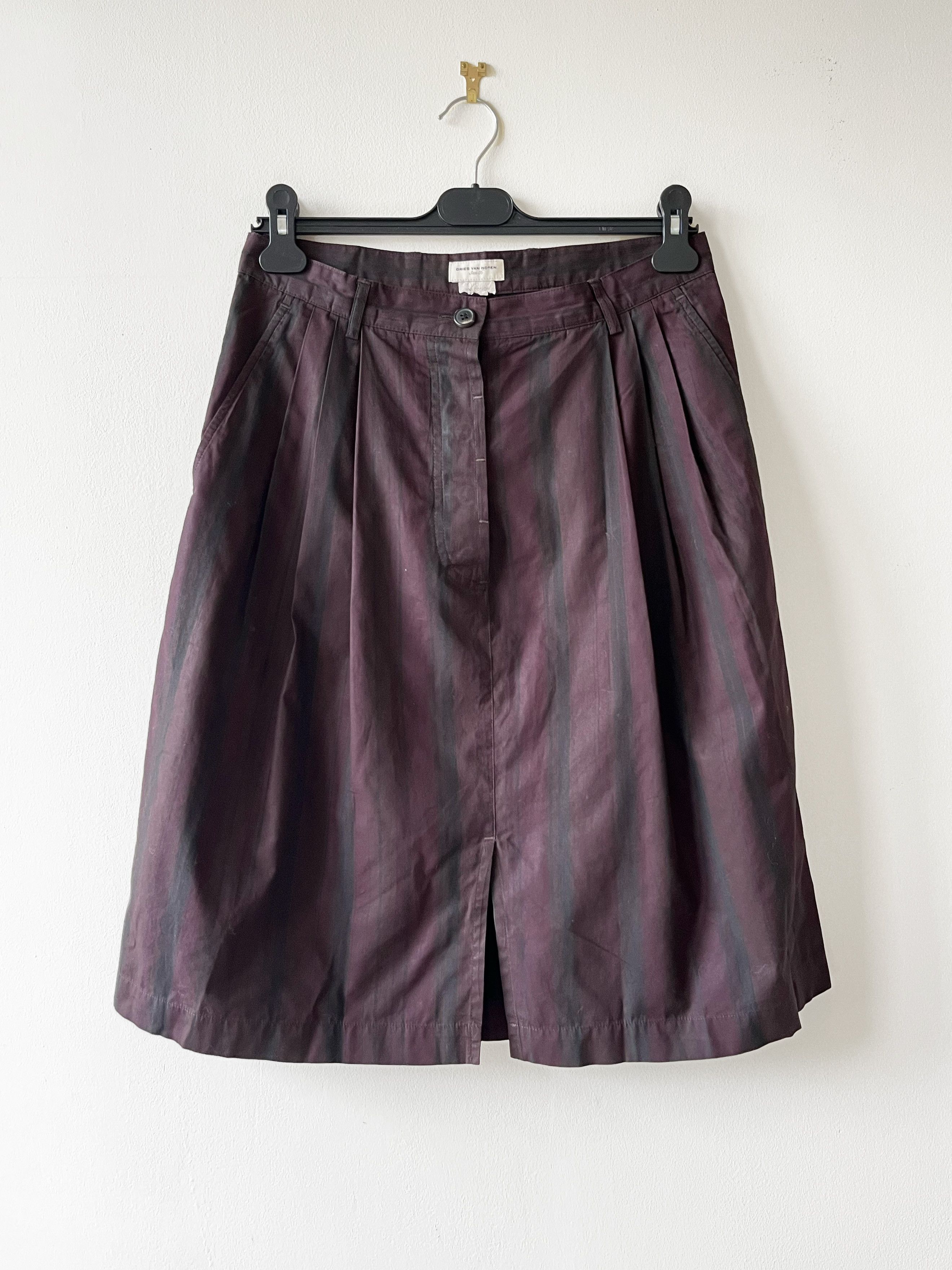 Dries Van Noten Dries van Noten striped cotton skirt Size 26" / US 2 / IT 38 - 1 Thumbnail
