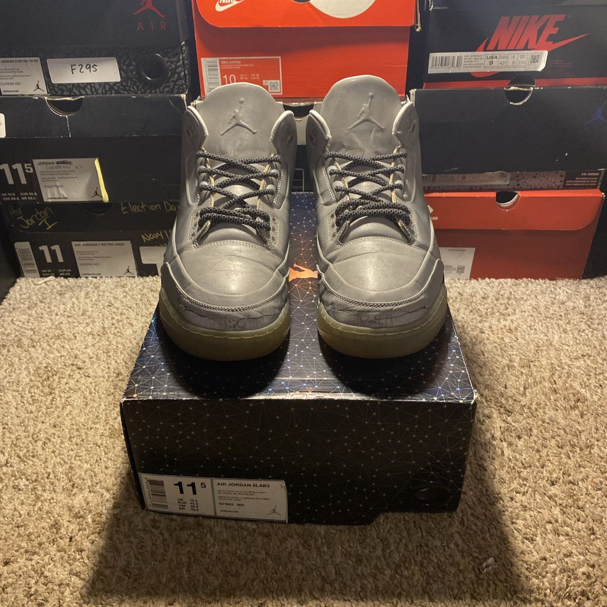 Jordan Brand × Nike × Vintage Jordan 3 lab3 reflective Size US 11.5 / EU 44-45 - 4 Thumbnail