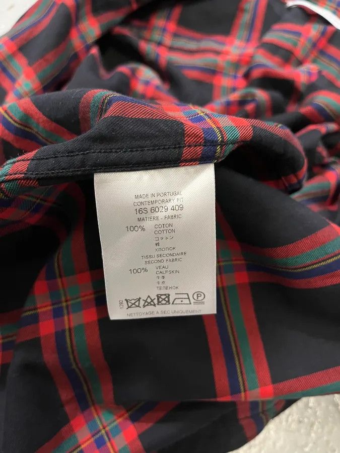 Givenchy SS2016 Givenchy Star Leather Patch Tartan Shirt by Riccardo Tisci Size US S / EU 44-46 / 1 - 9 Thumbnail