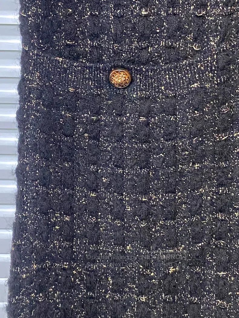 Chanel Chanel Black gold knitted dress Size XS / US 0-2 / IT 36-38 - 6 Thumbnail