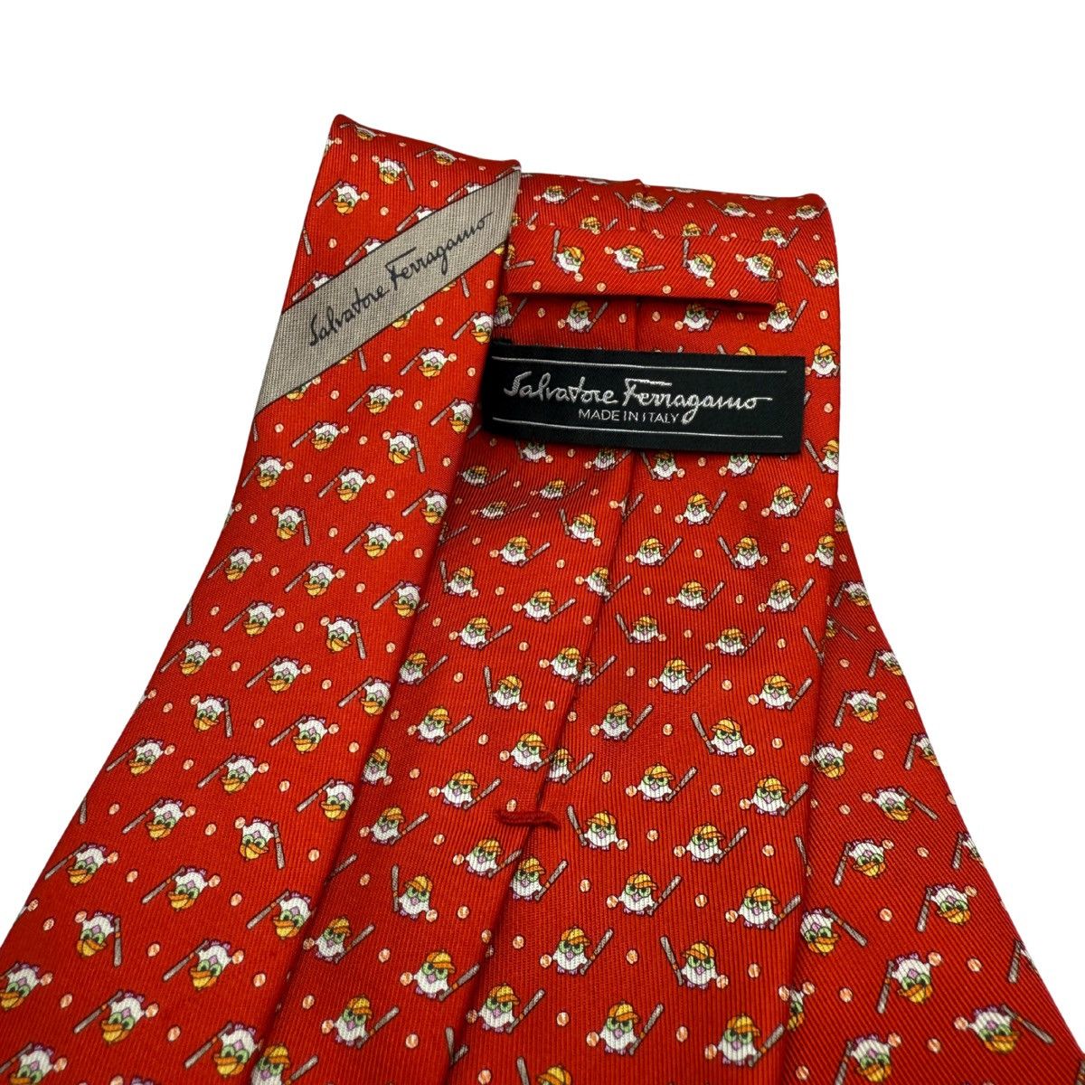 Salvatore Ferragamo Salvatore Ferragamo Red Silk Tie, Made in Italy, Like New Size ONE SIZE - 4 Thumbnail