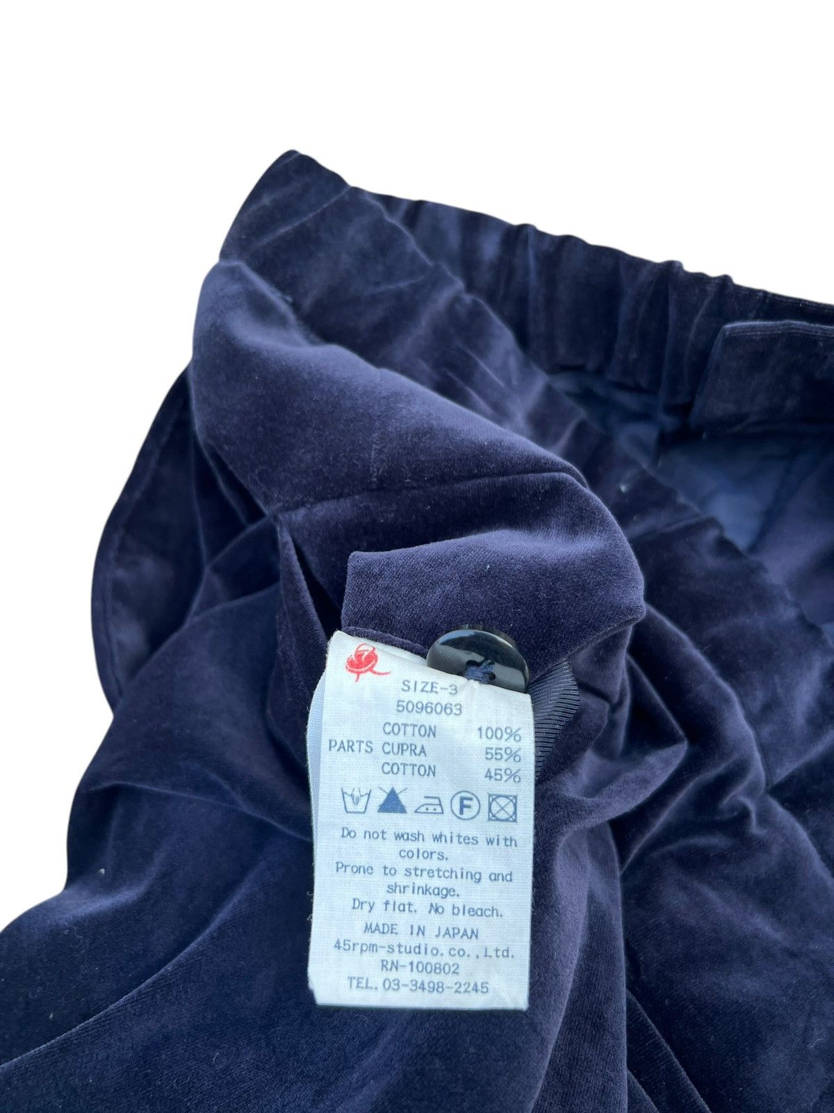 45rpm 45rpm Velvet Navy Blue Stretchable Waist Trouser Pant Size 3 Size US 30 / EU 46 - 20 Thumbnail