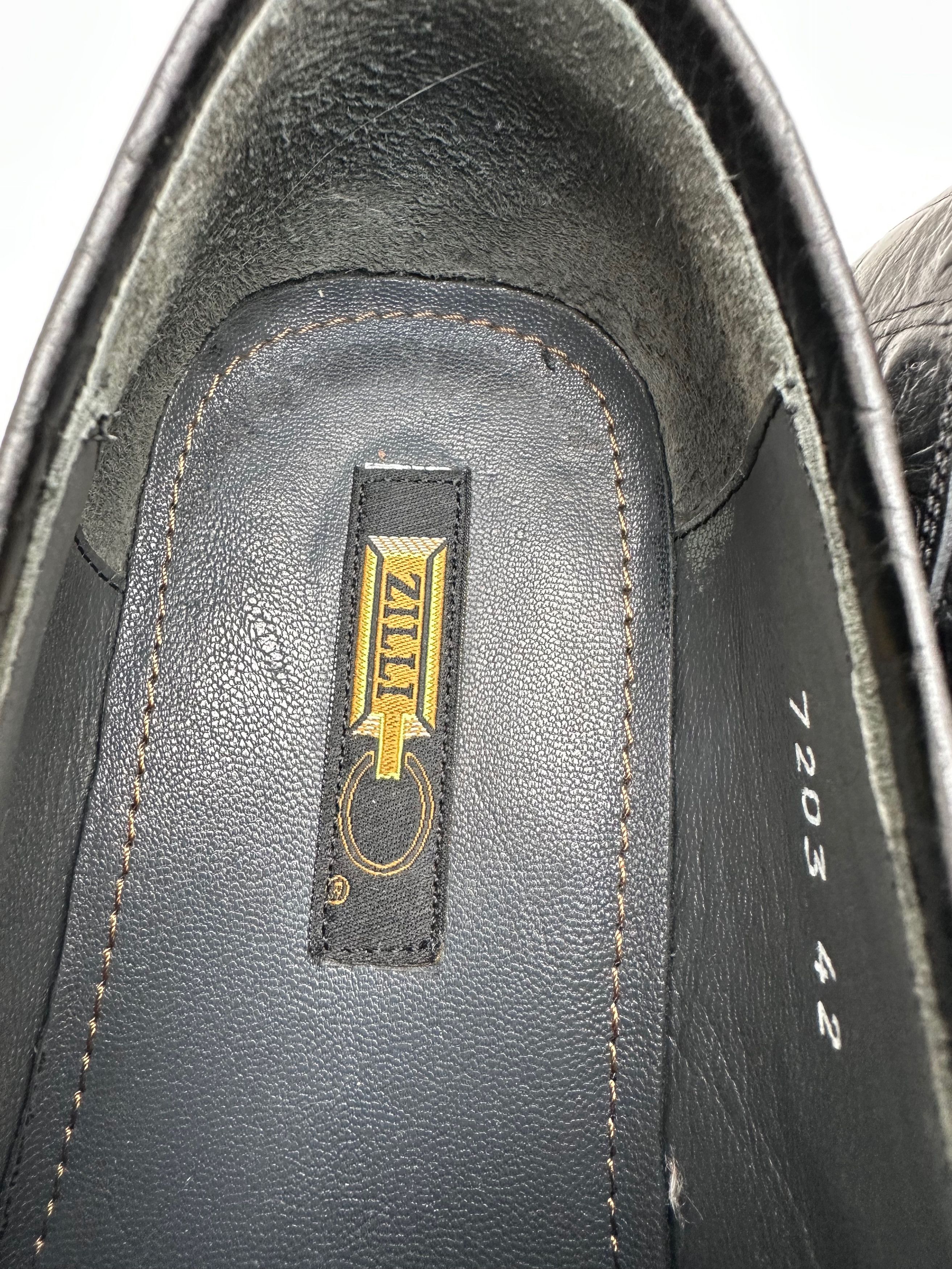 Zilli FREE TARIFF Zilli Black Dress Crocodile Leather Formal Shoes Size US 9 / EU 42 - 18 Thumbnail