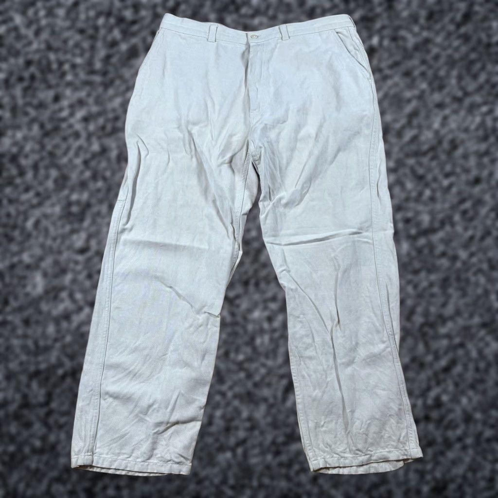 Polo Ralph Lauren VINTAGE Polo Ralph Lauren Linen Blend Pants Men's 38x29 Ivory Straight Leg Chino Pants Mens Size US M / EU 48-50 / 2 - 1 Thumbnail