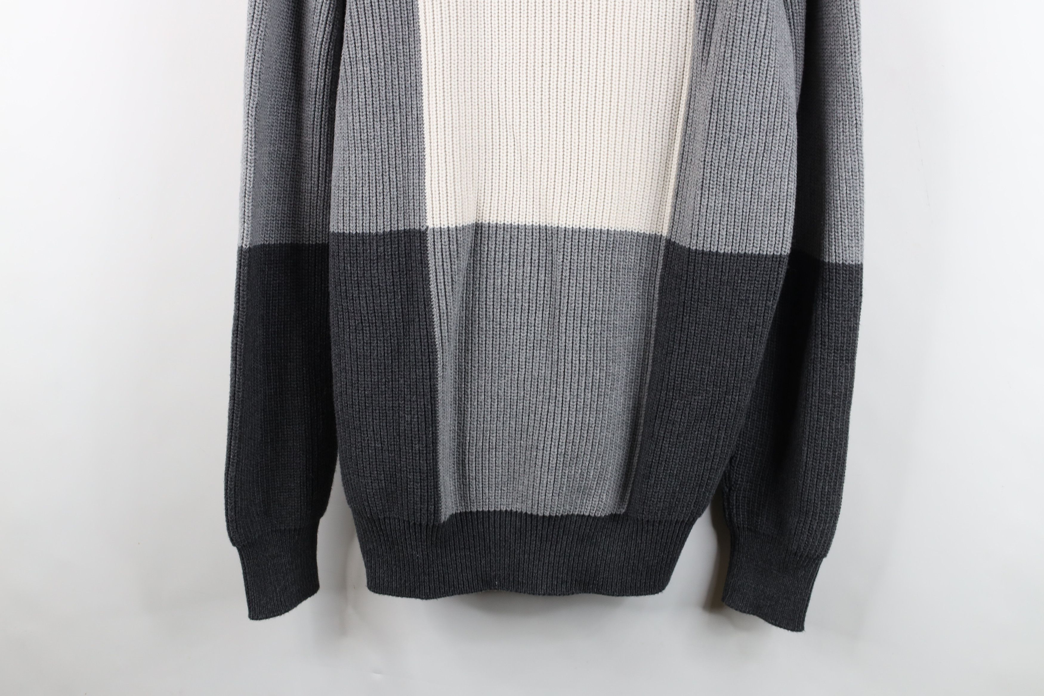 Vintage Adam Lippes for Target Patchwork Chunky Ribbed Knit Sweater Size US L / EU 52-54 / 3 - 3 Thumbnail