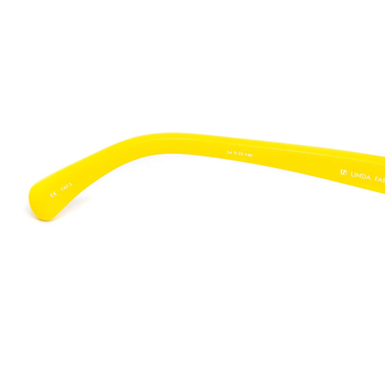 Jeremy Scott Jeremy Scott Yellow Visor Oval Plastic Sunglasses Size ONE SIZE - 4 Thumbnail
